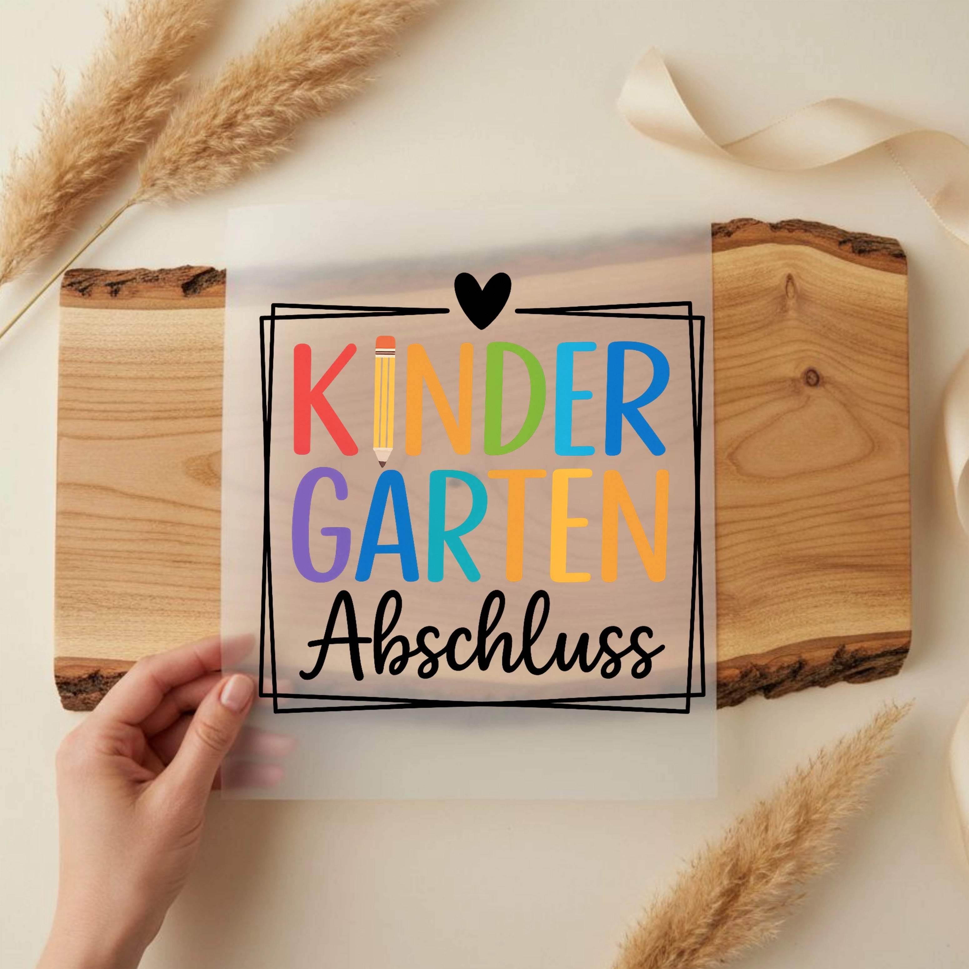 Bügelbild Kinder Garten Abschluss