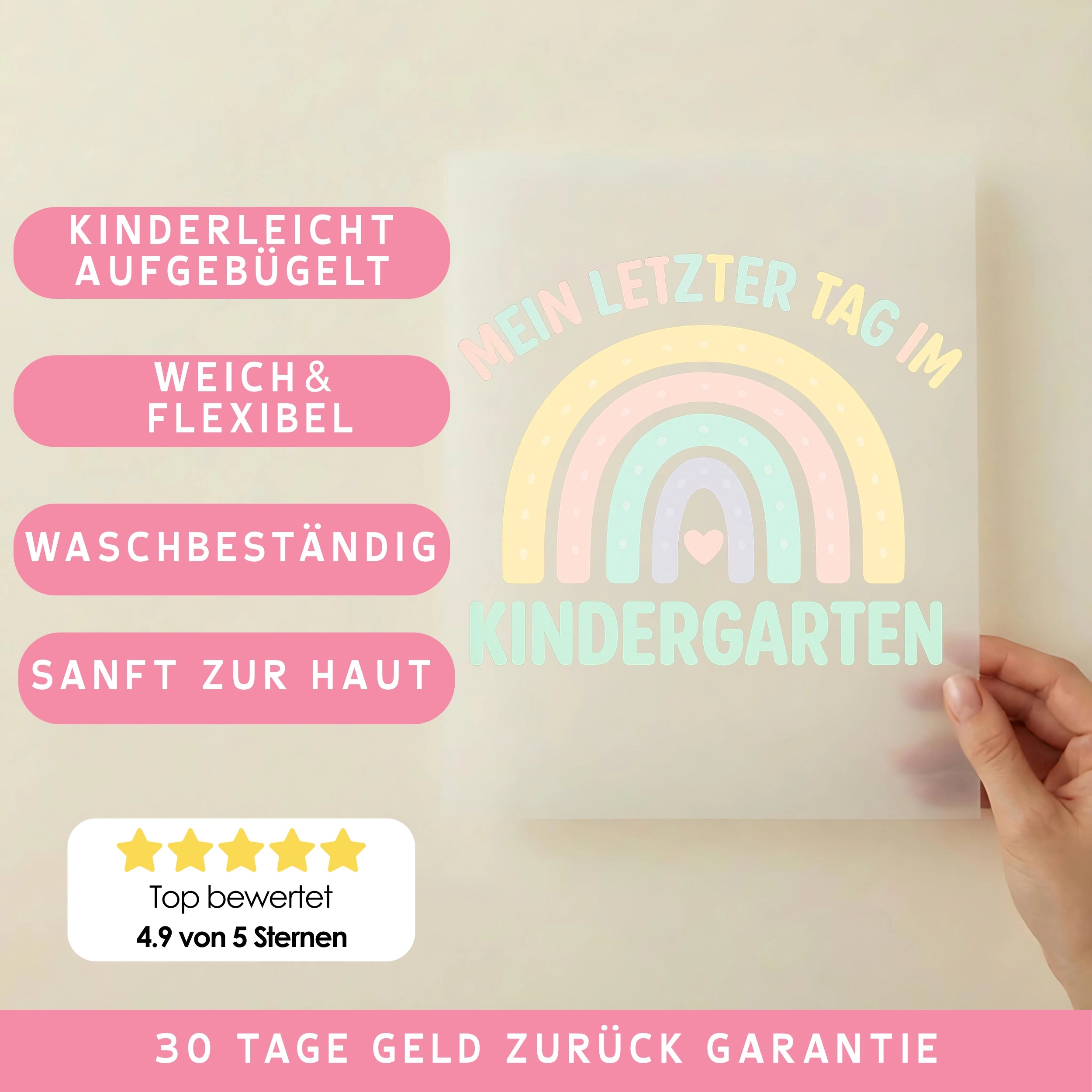 Bügelbild Mein letzter Tag im Kindergarten