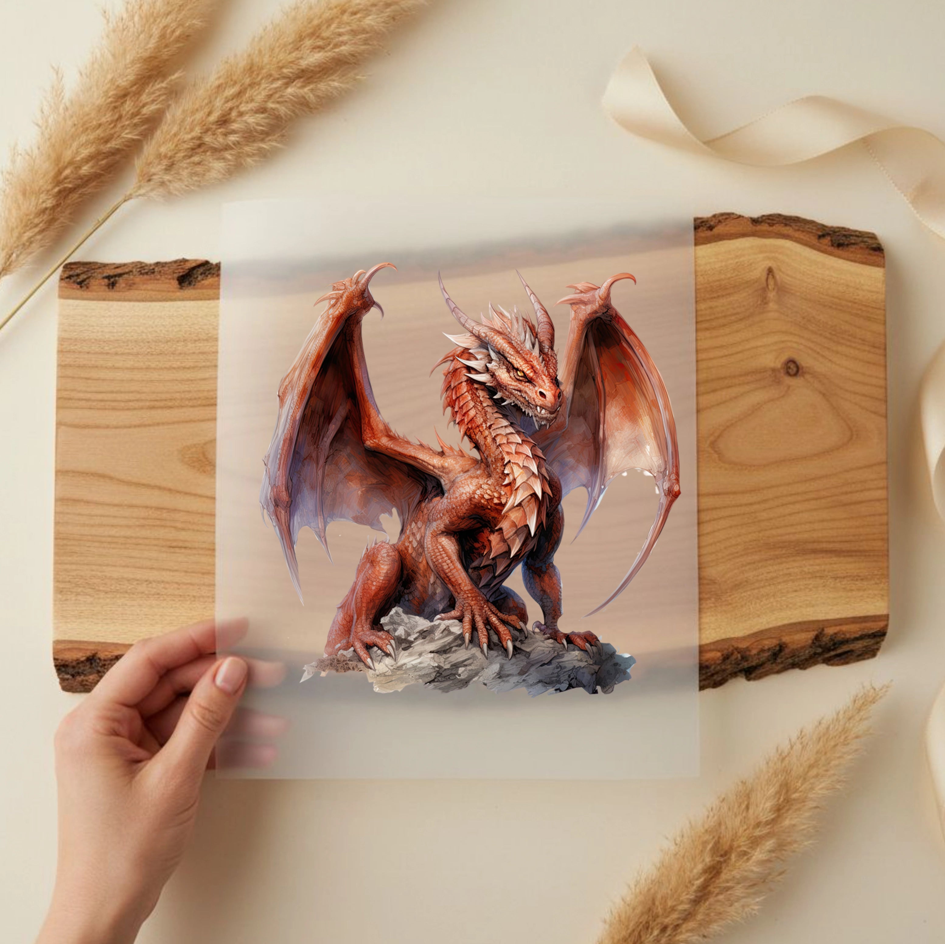 Bügelbild Drache Ragon