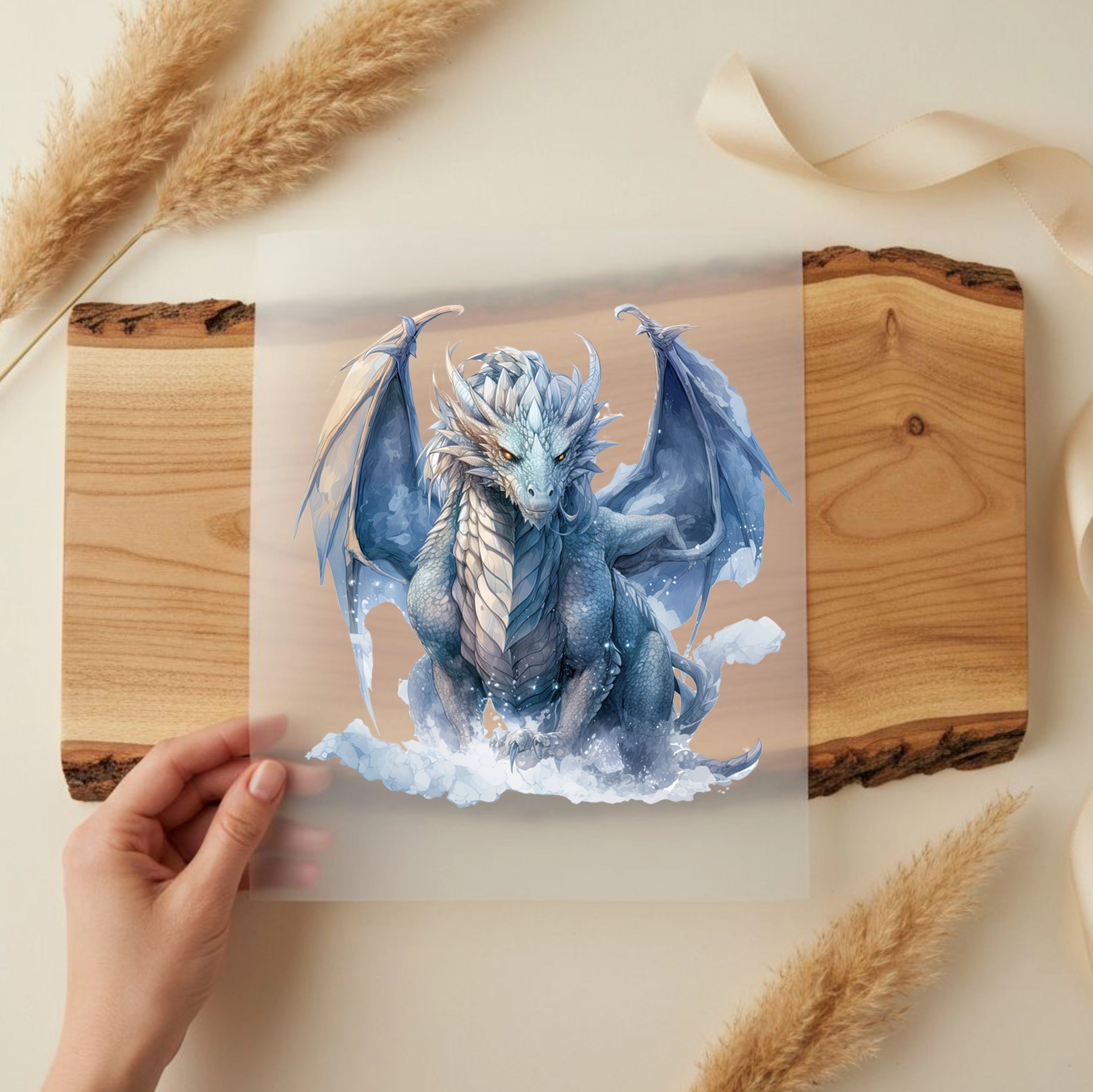 Bügelbild Drache Schneeodem