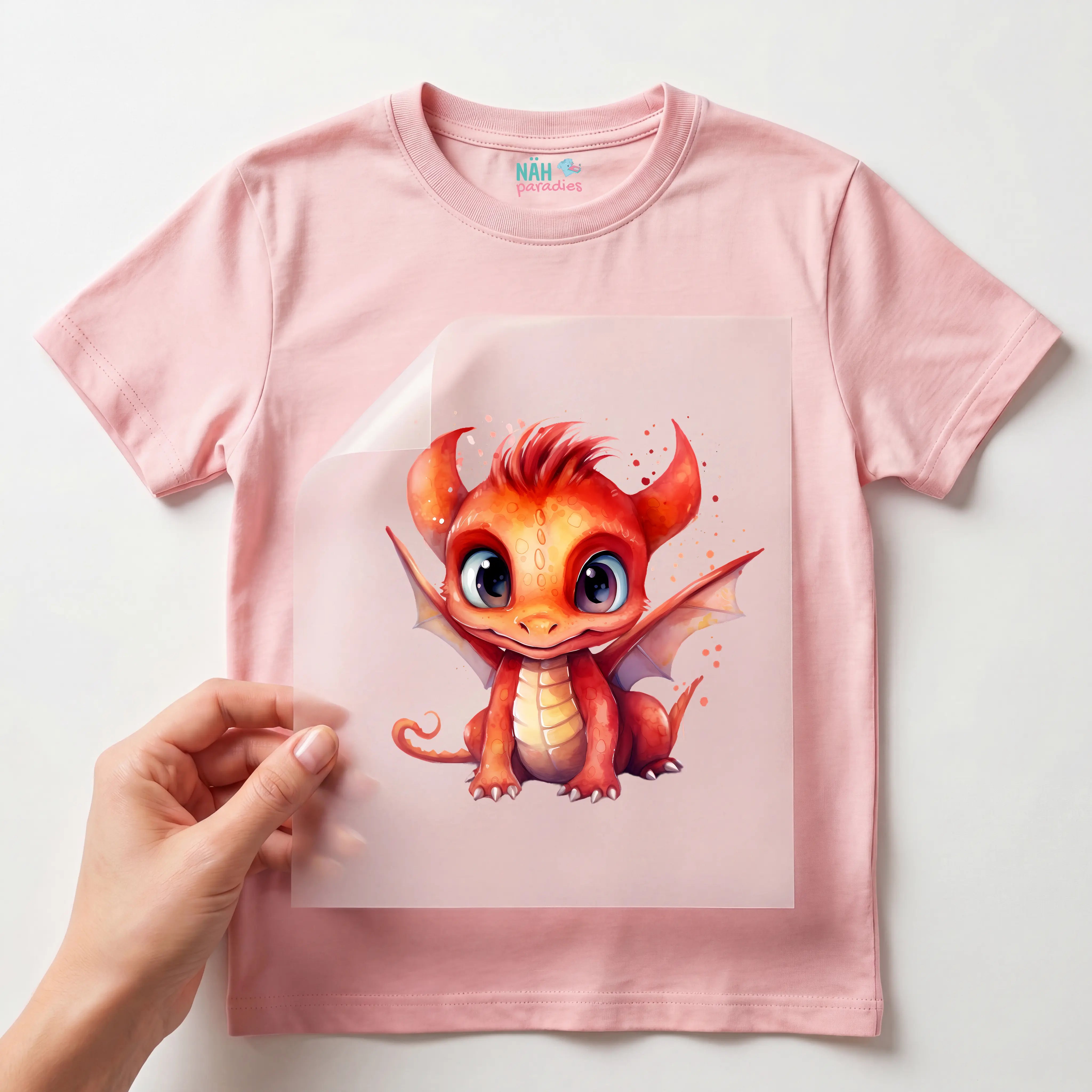 Bügelbild Drachenbaby Rot