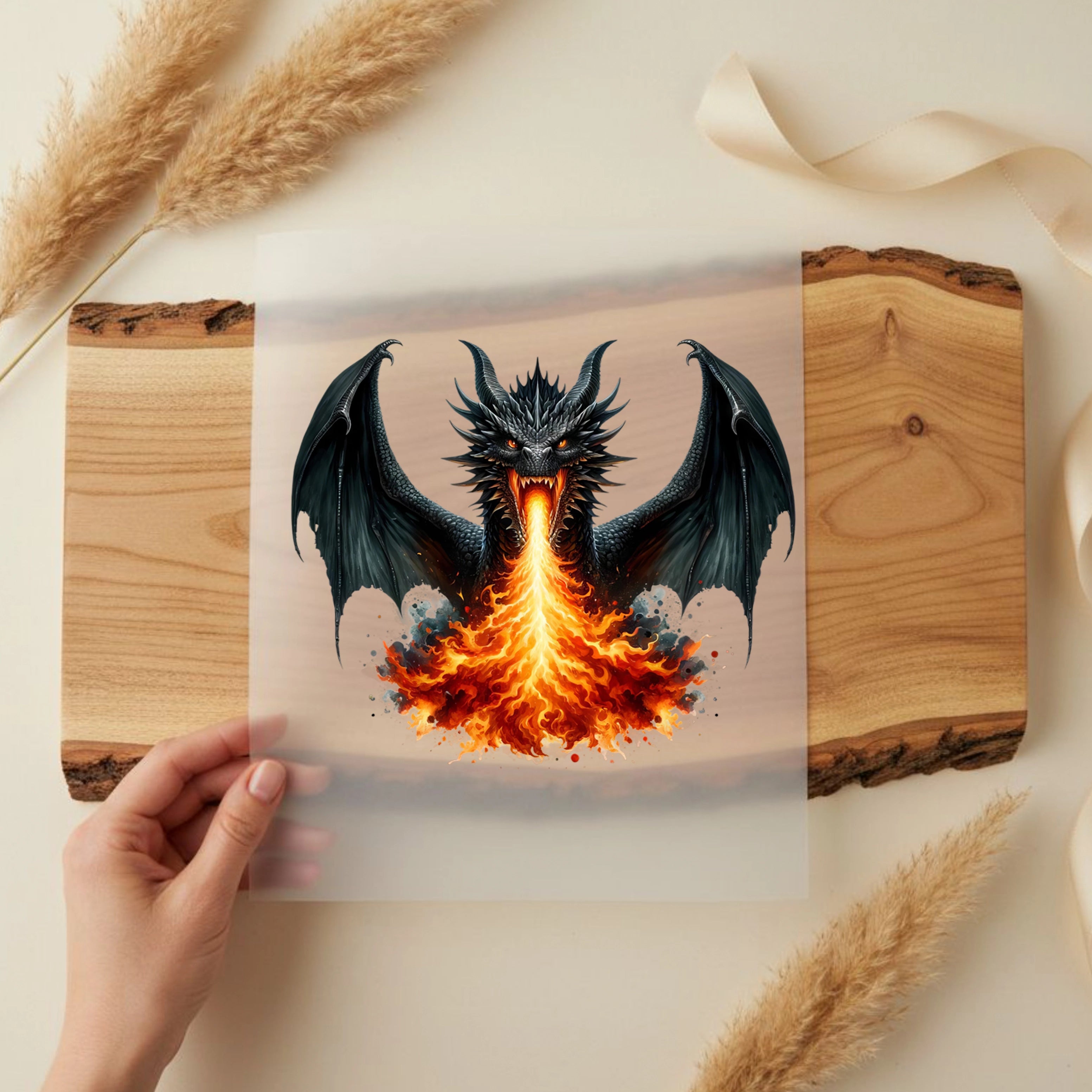 Bügelbild Drachenfeuer