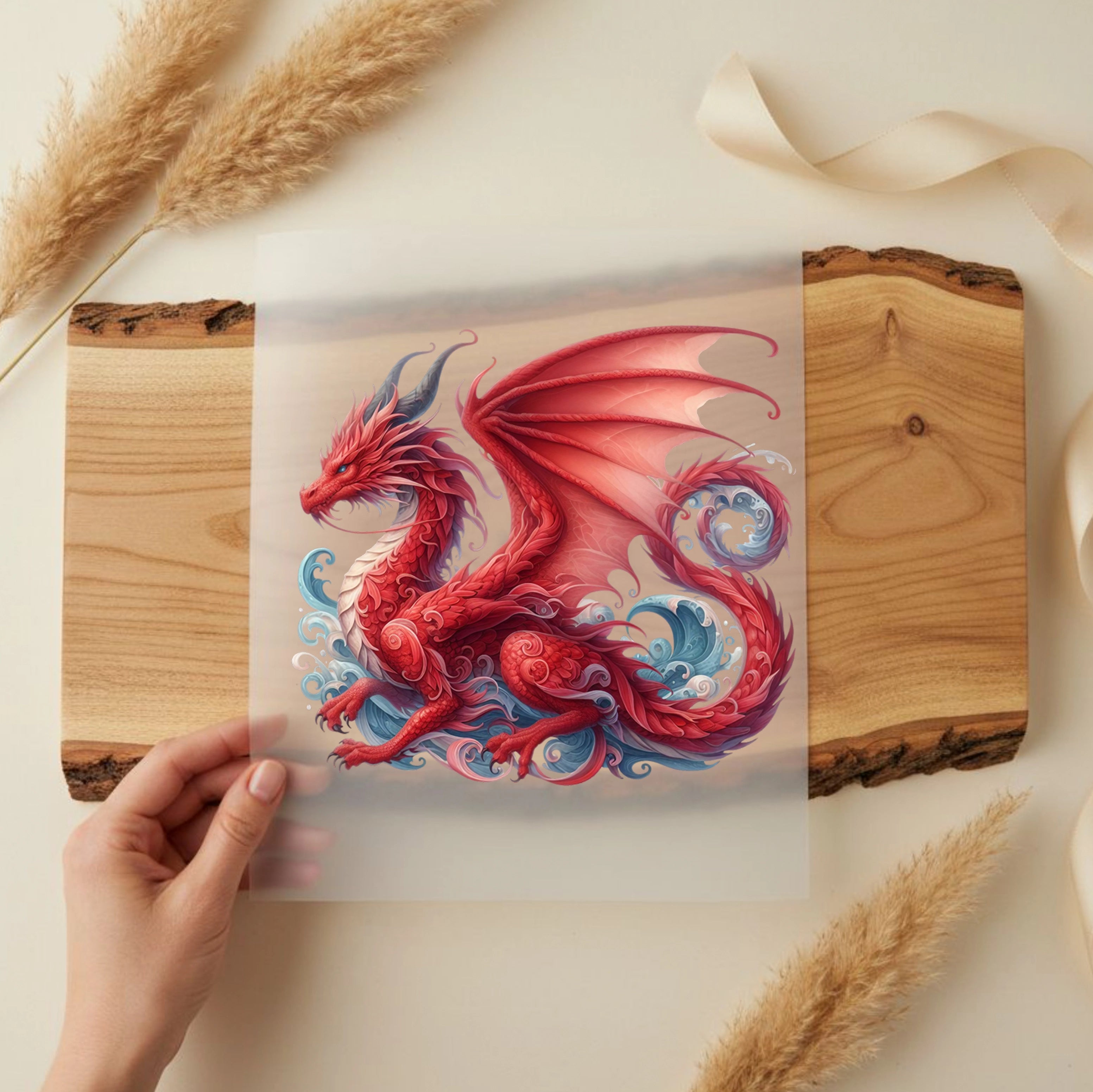 Bügelbild Drache Rotsturm