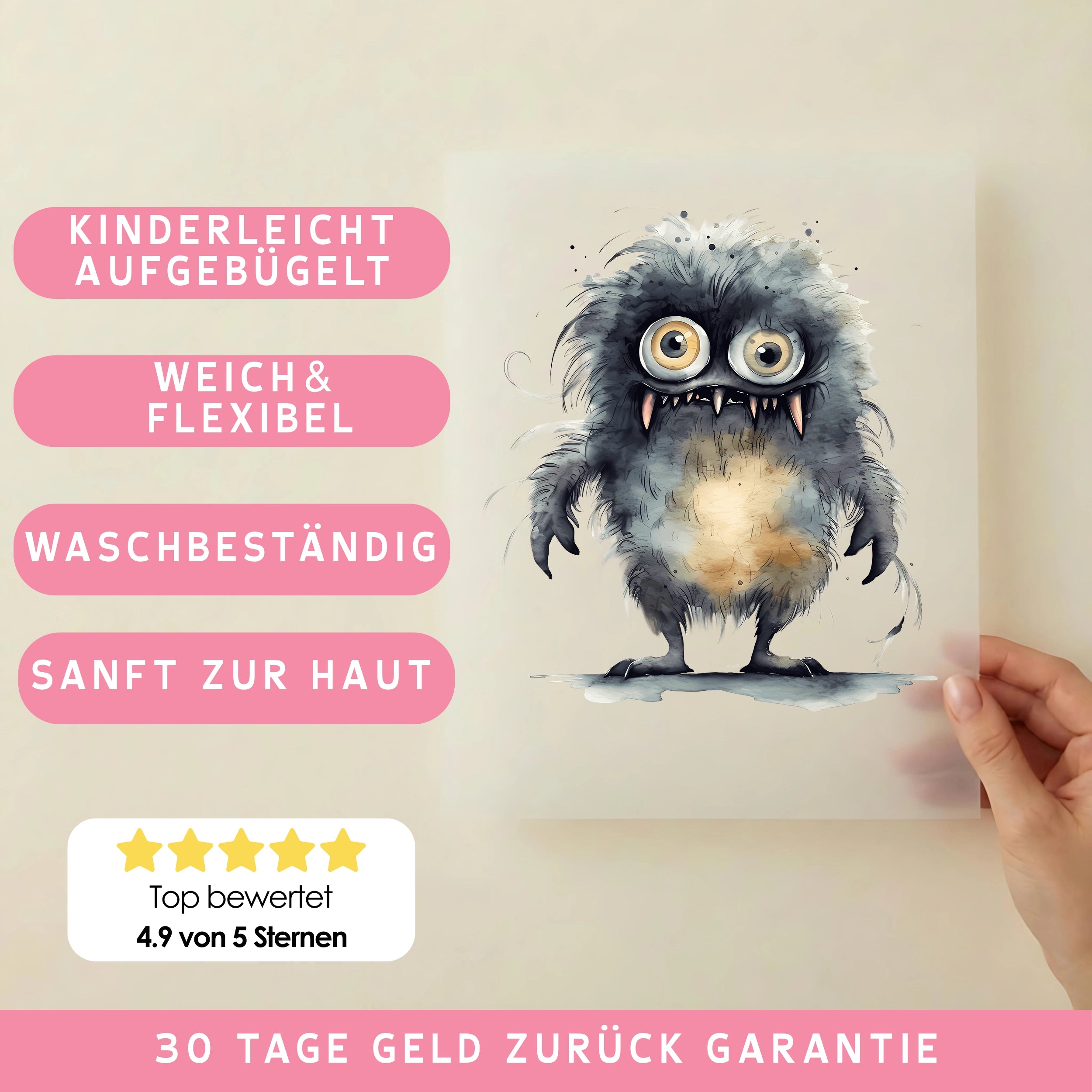 Bügelbild Monster Bob