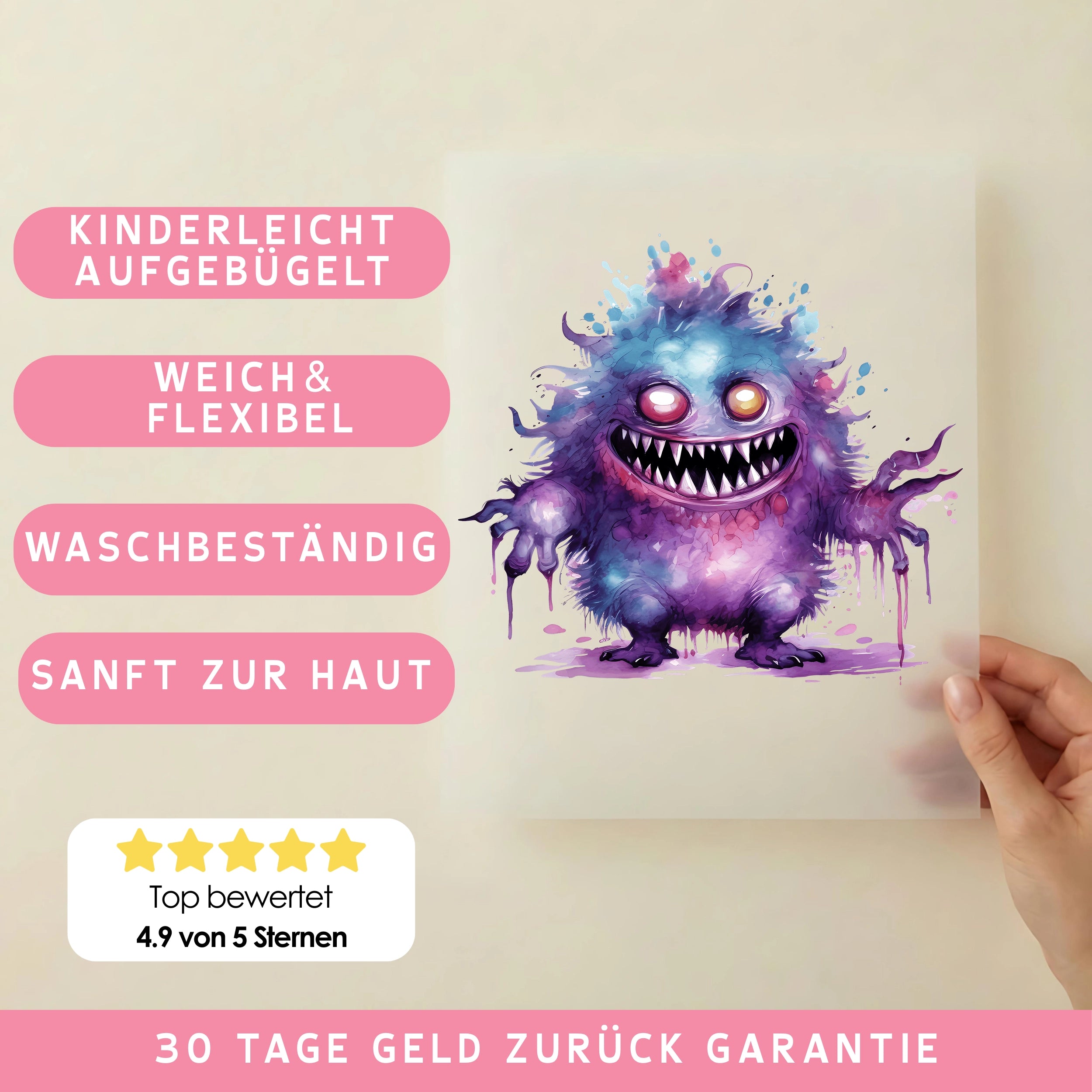 Bügelbild Monster Sly