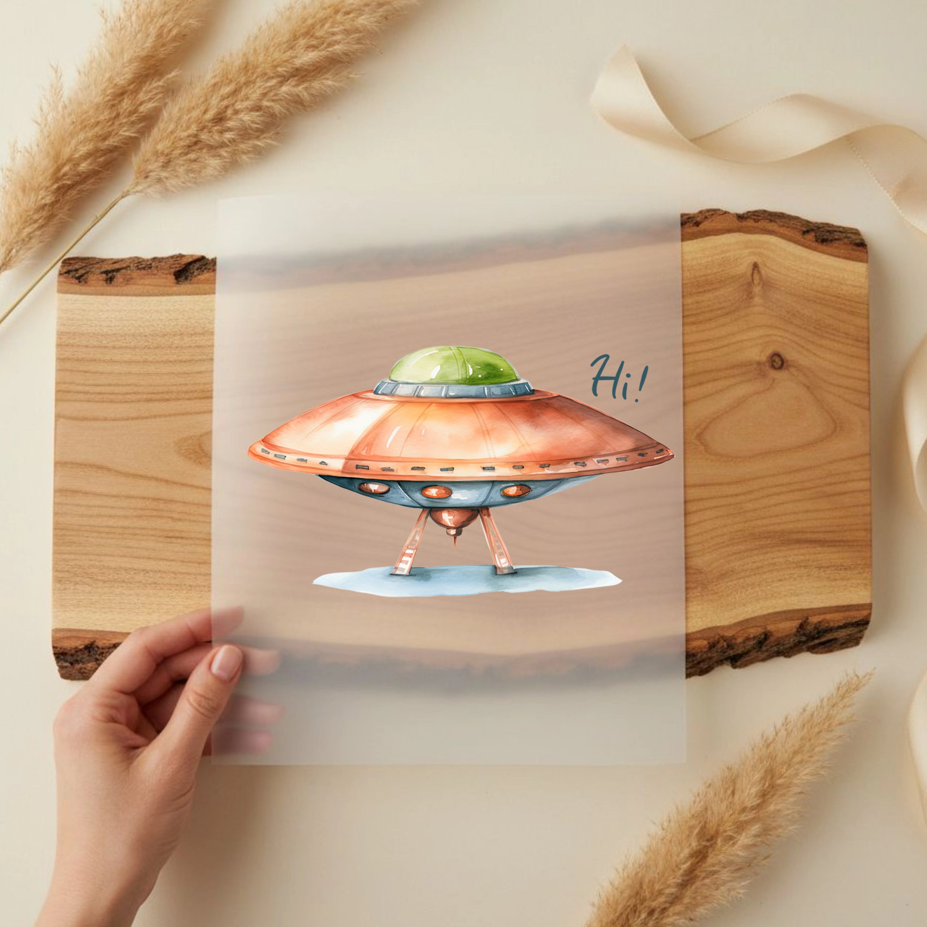 Bügelbild Hi aus dem UFO