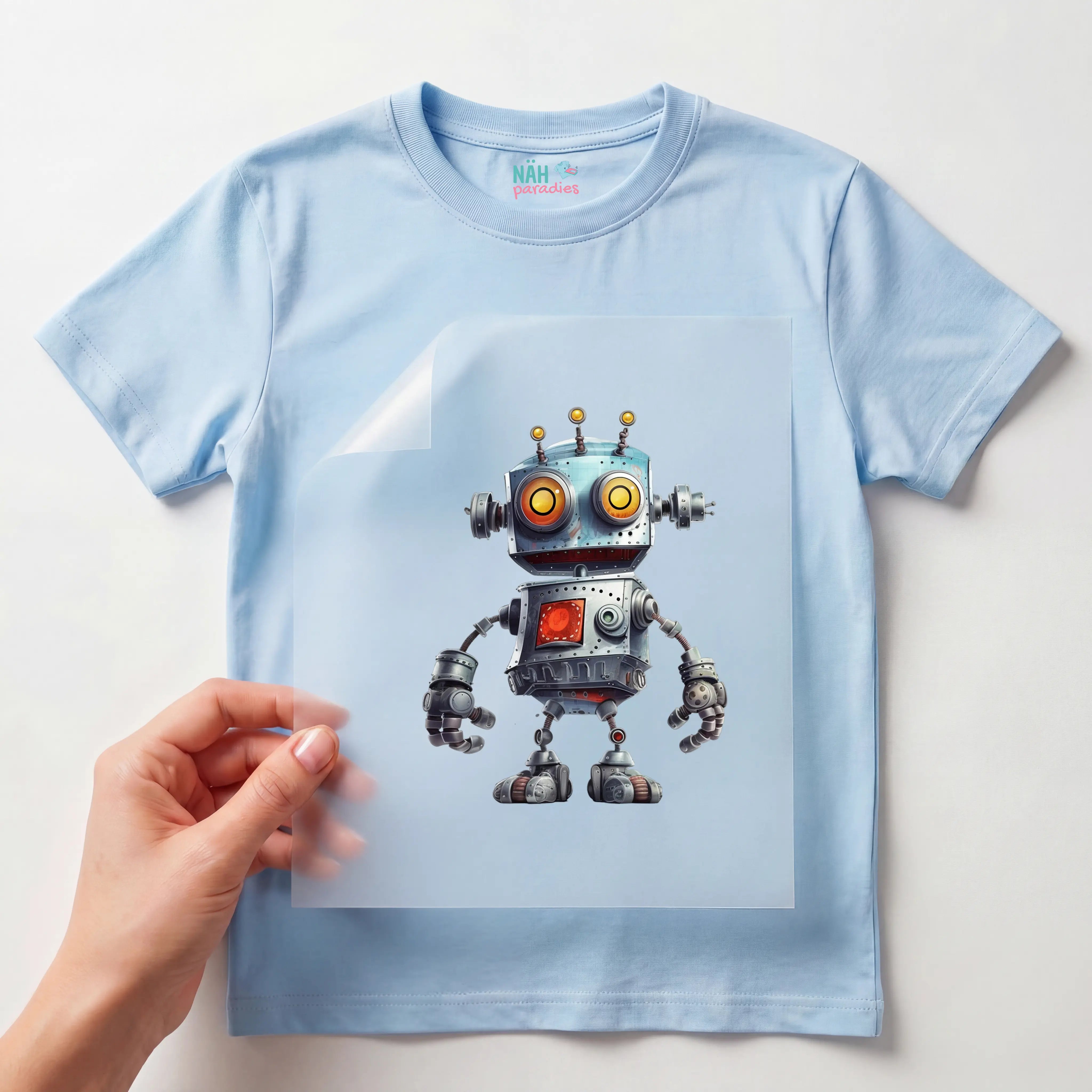 Bügelbild Roboter Robi