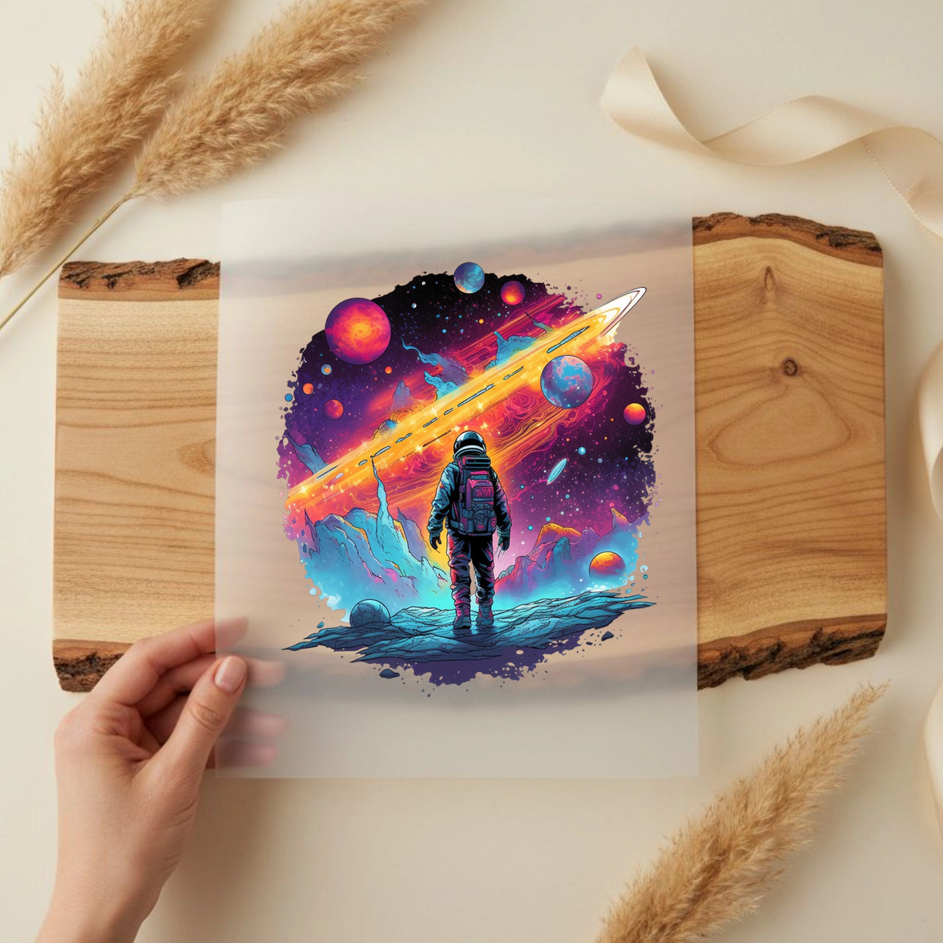 Bügelbild Astronaut Weltall Entdecker