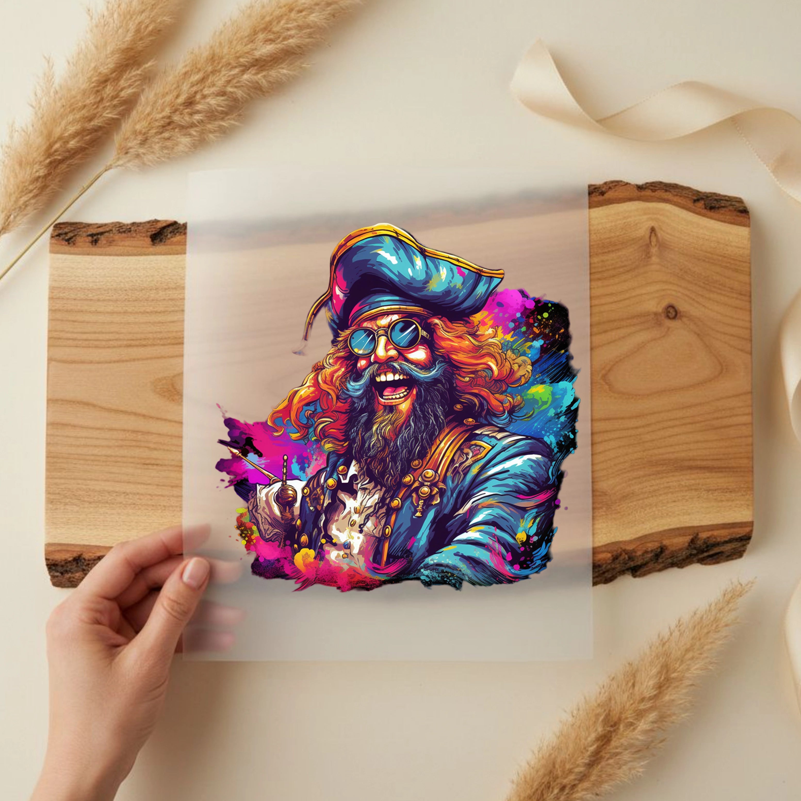 Bügelbild Pirat Bunt