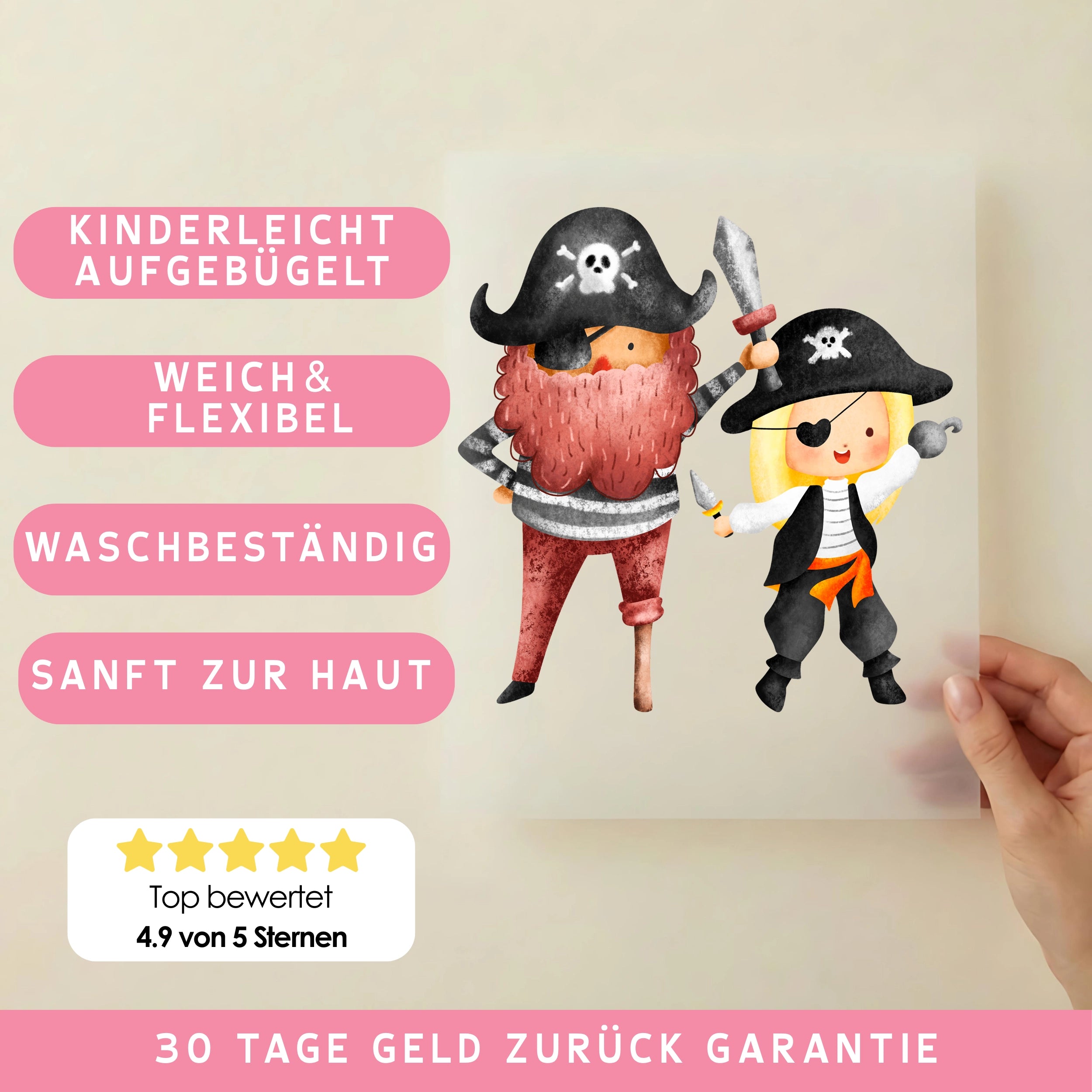 Bügelbild Piratenduo