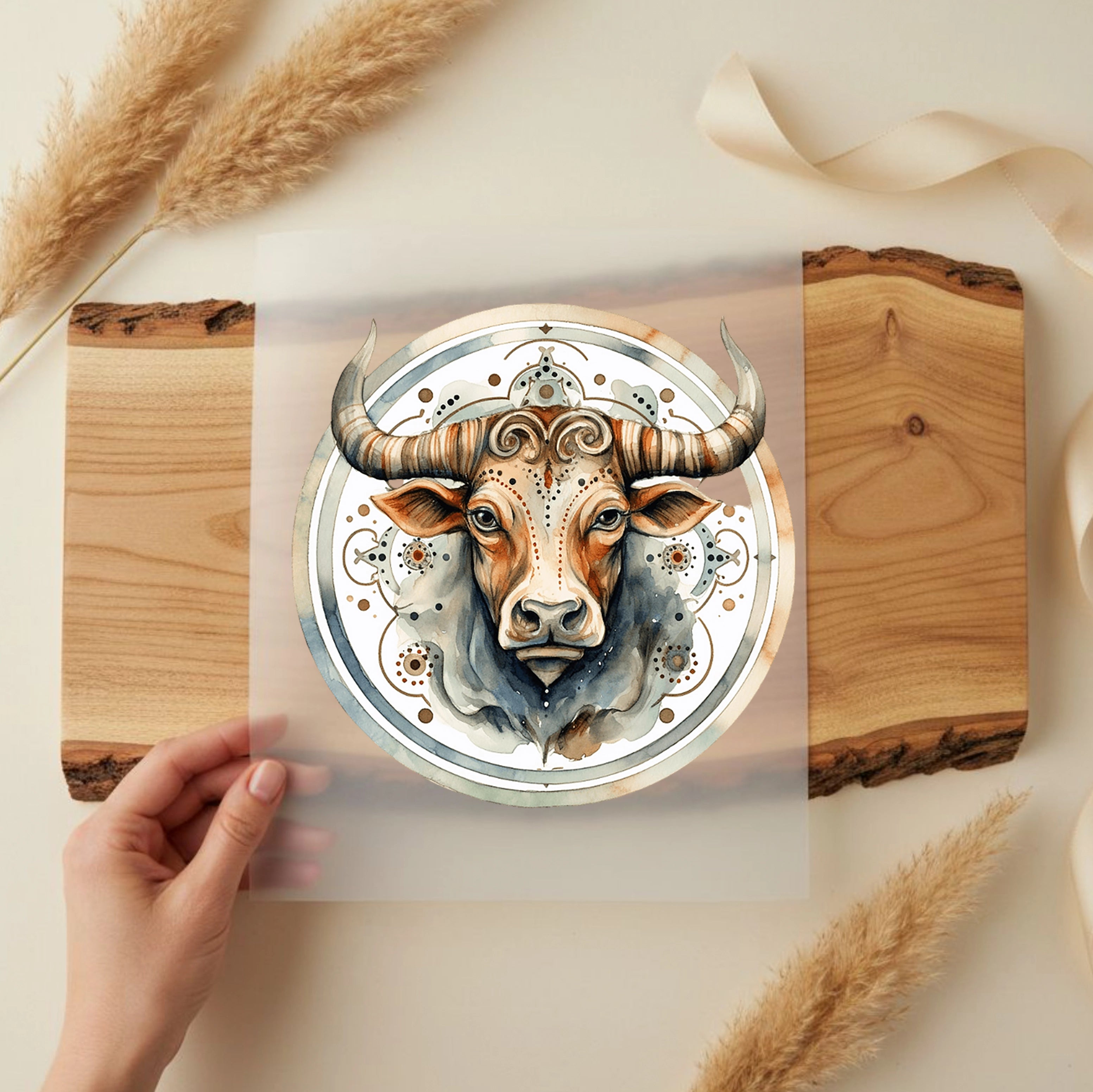 Bügelbild Sternzeichen Stier Bunt