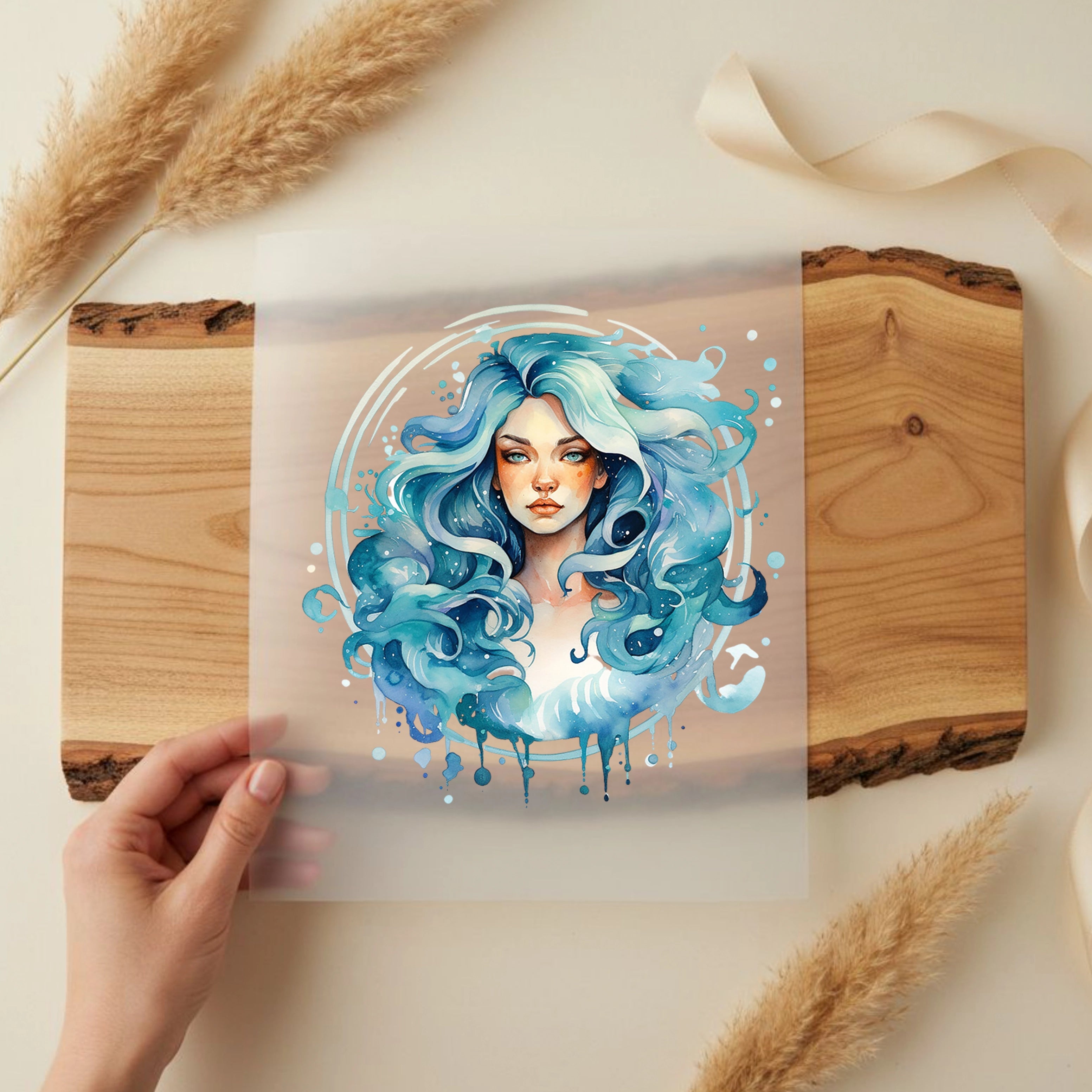 Bügelbild Sternzeichen Wassermann