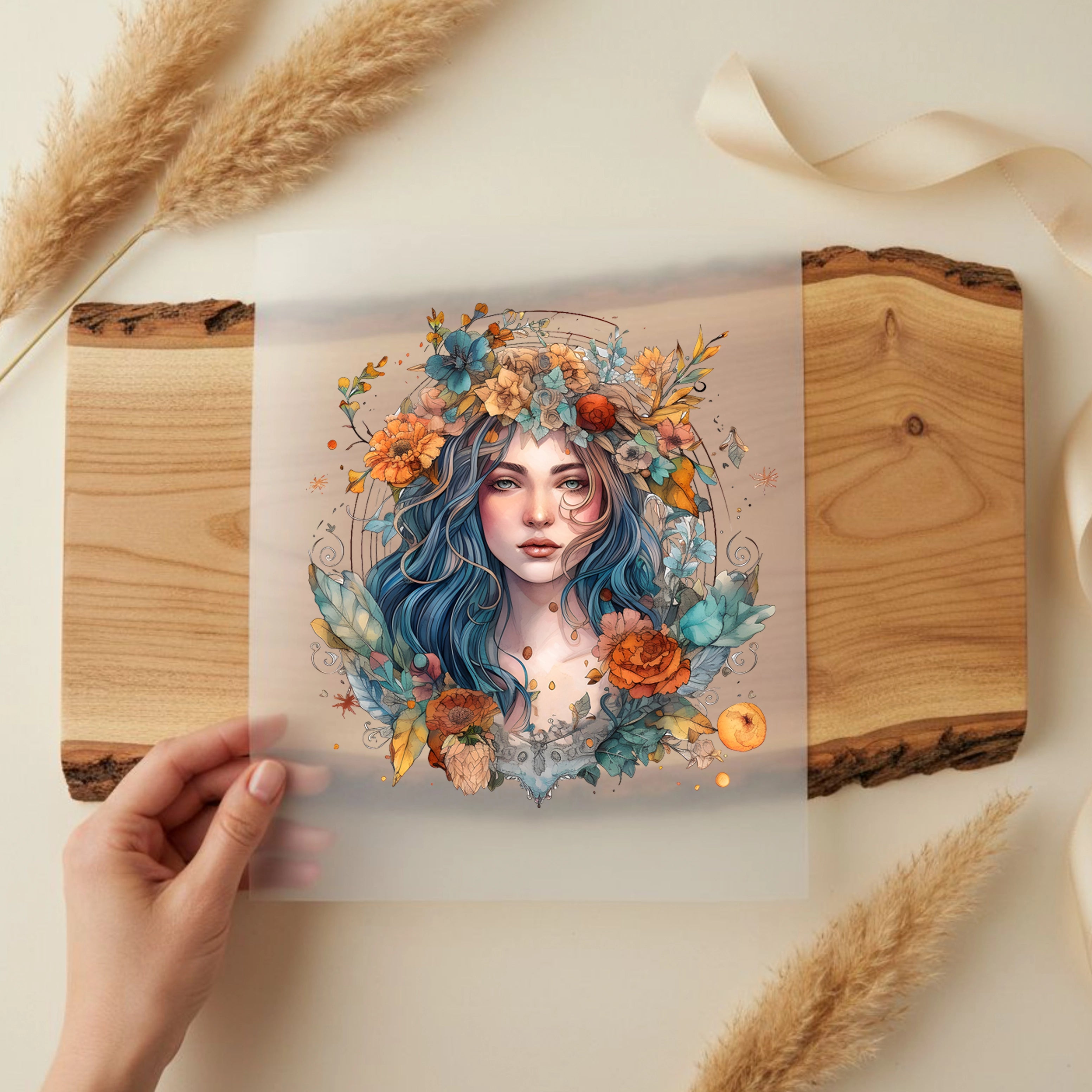 Bügelbild Sternzeichen Jungfrau Blütenrausch