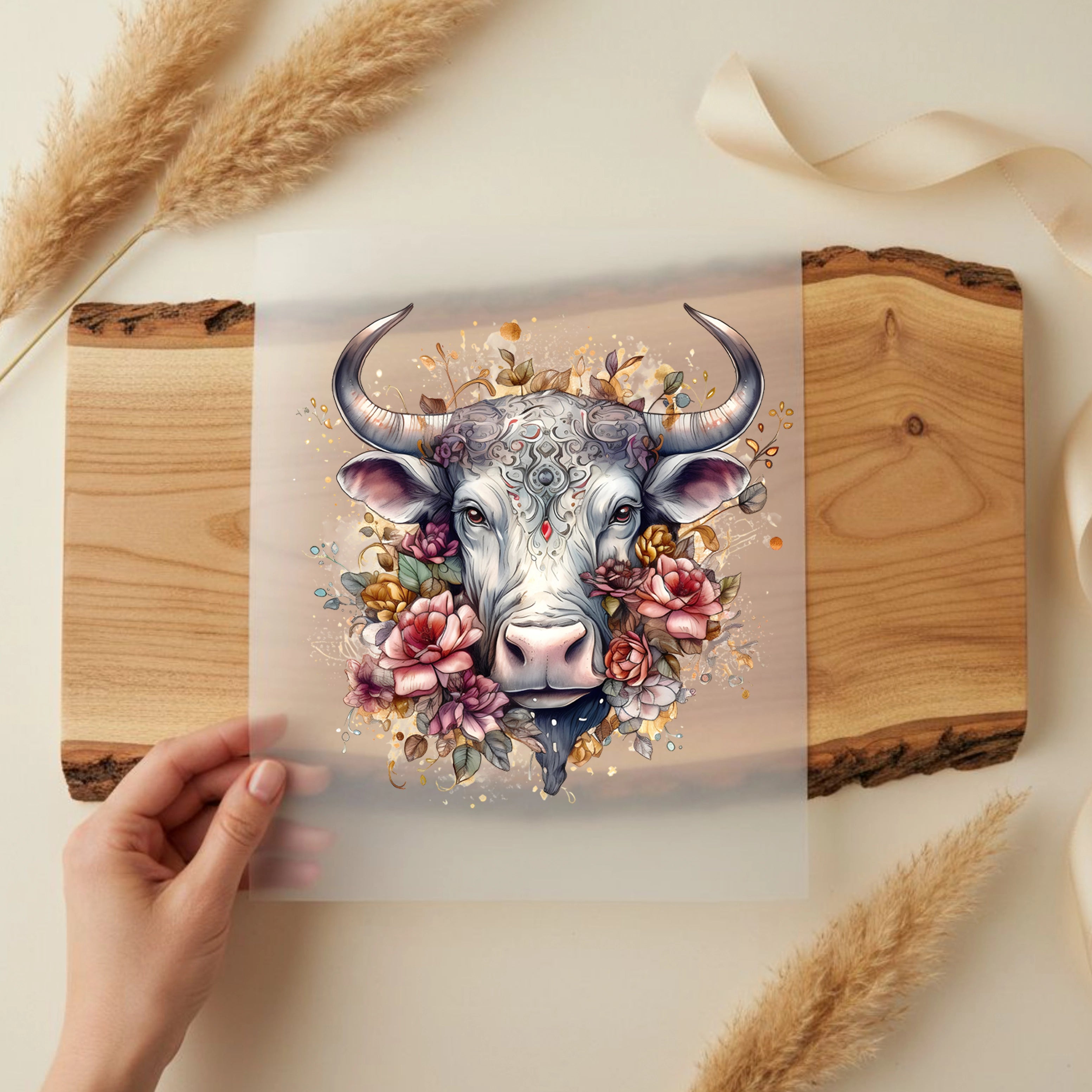 Bügelbild Sternzeichen Stier Blütenrausch