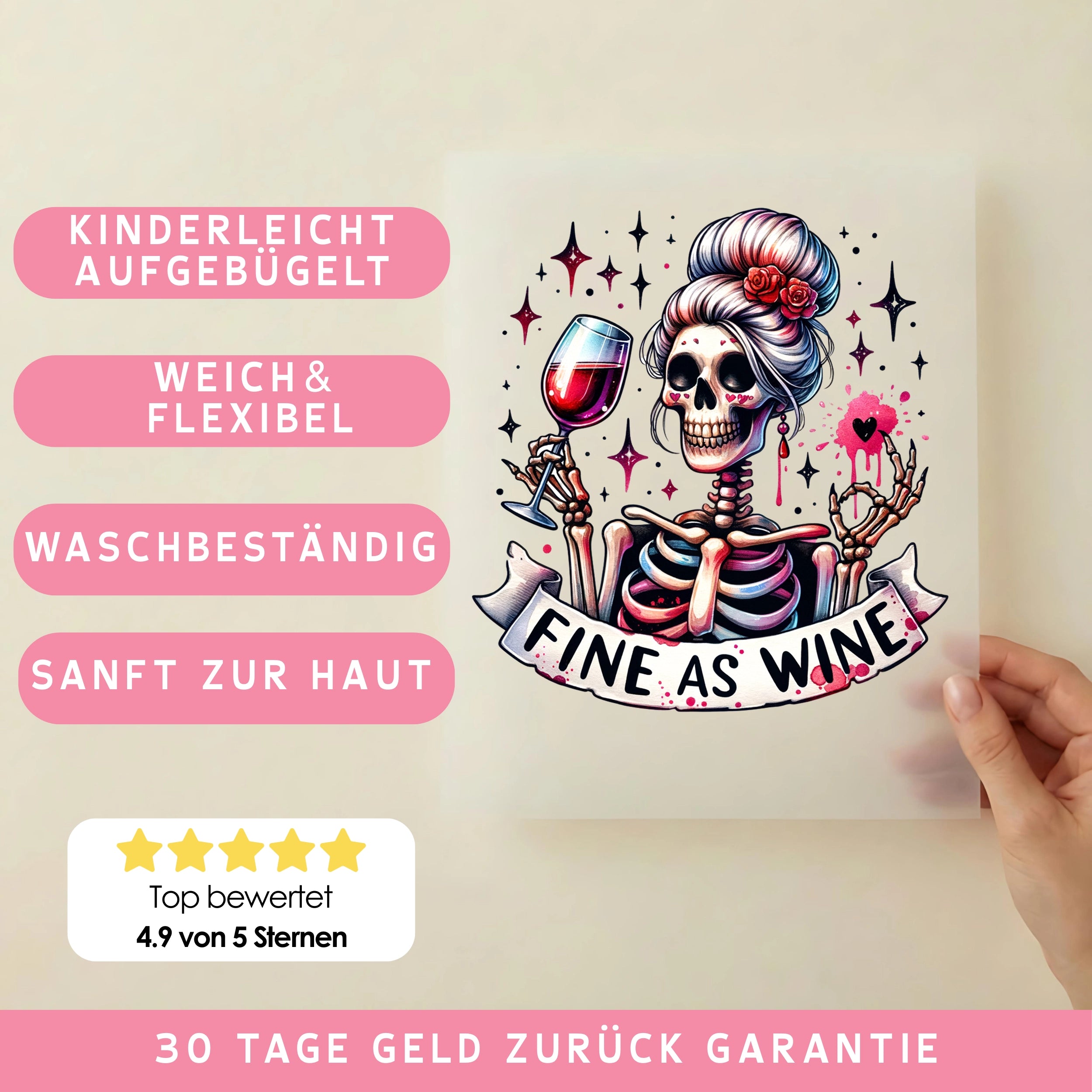 Bügelbild Fine as Wine