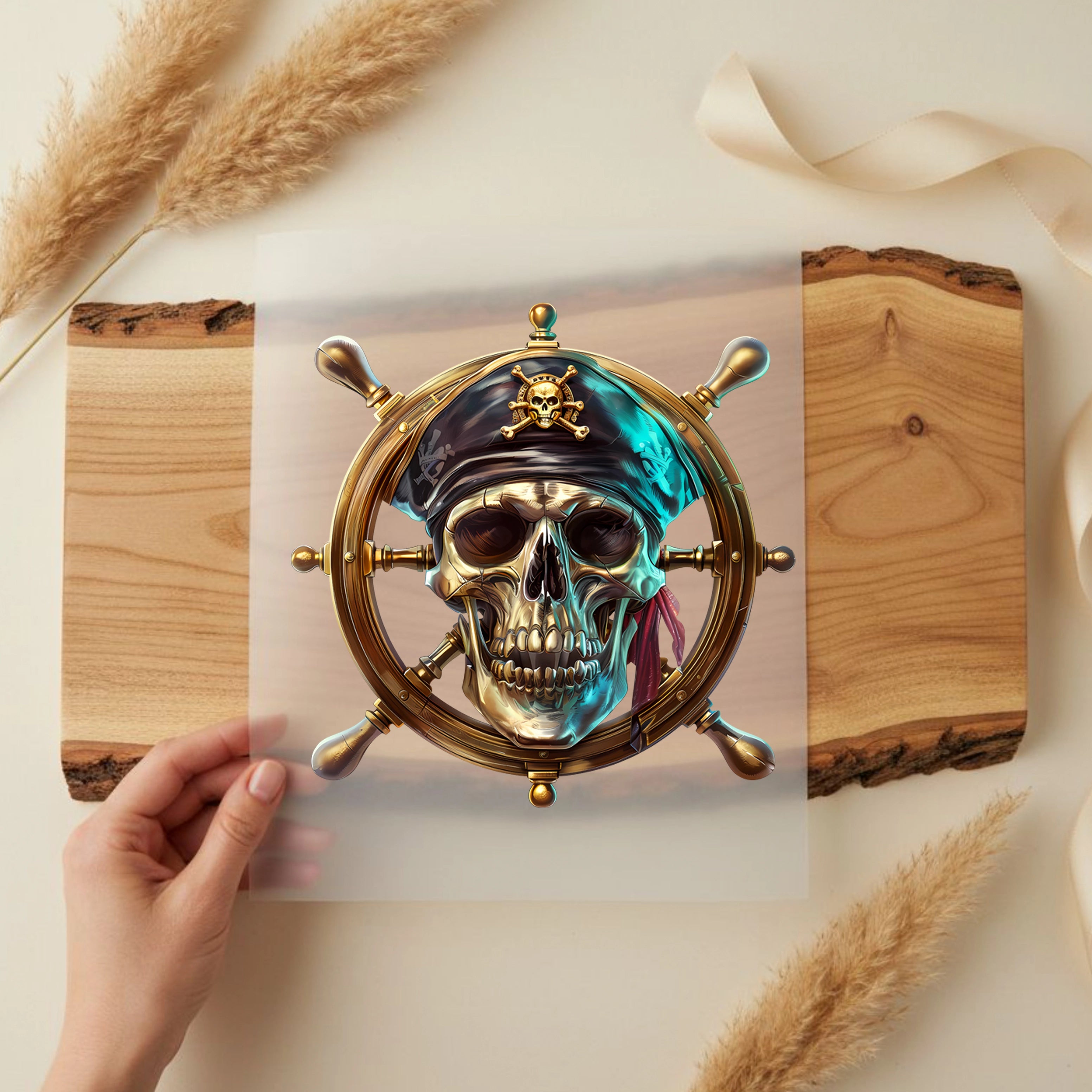 Bügelbild Kapitän Schädel