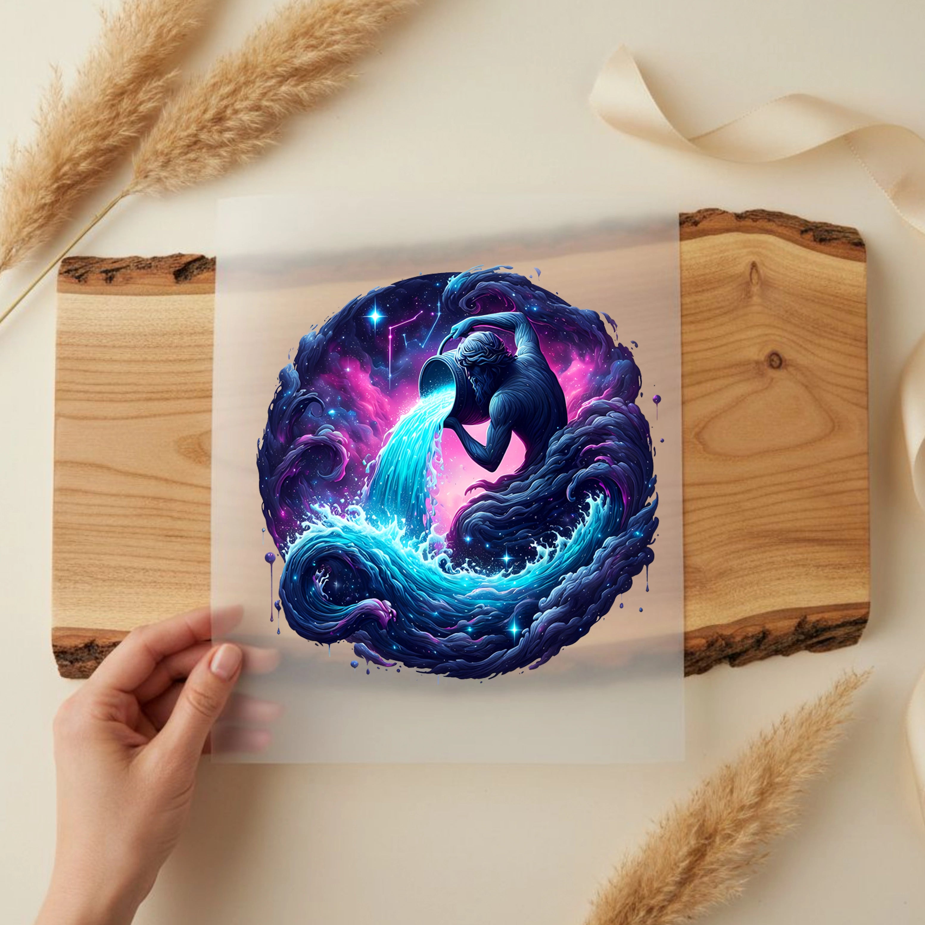 Bügelbild Sternzeichen Galaktischer Wassermann