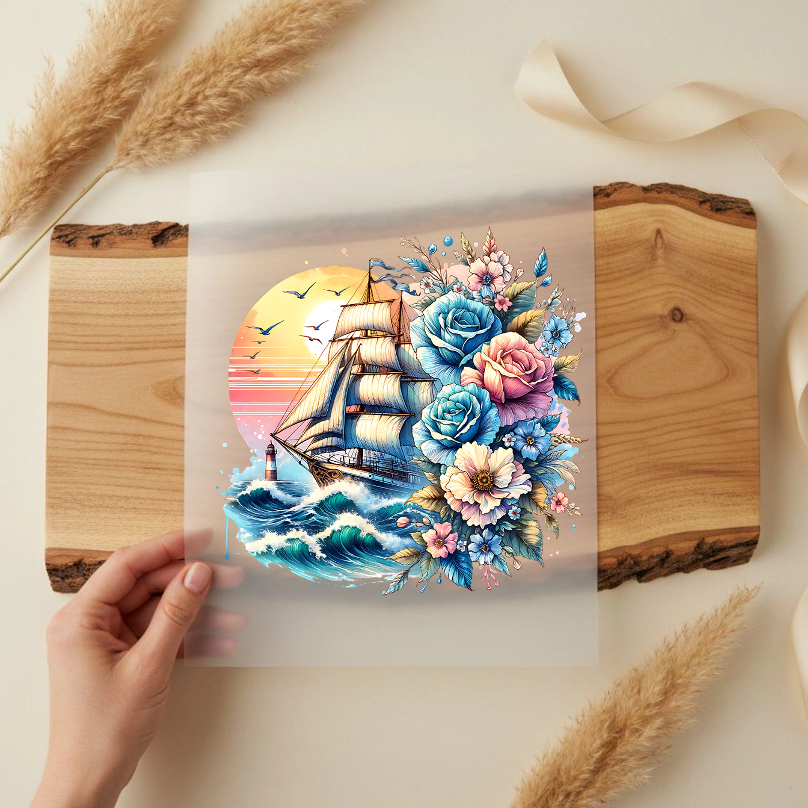 Bügelbild Blumiger Küstentraum