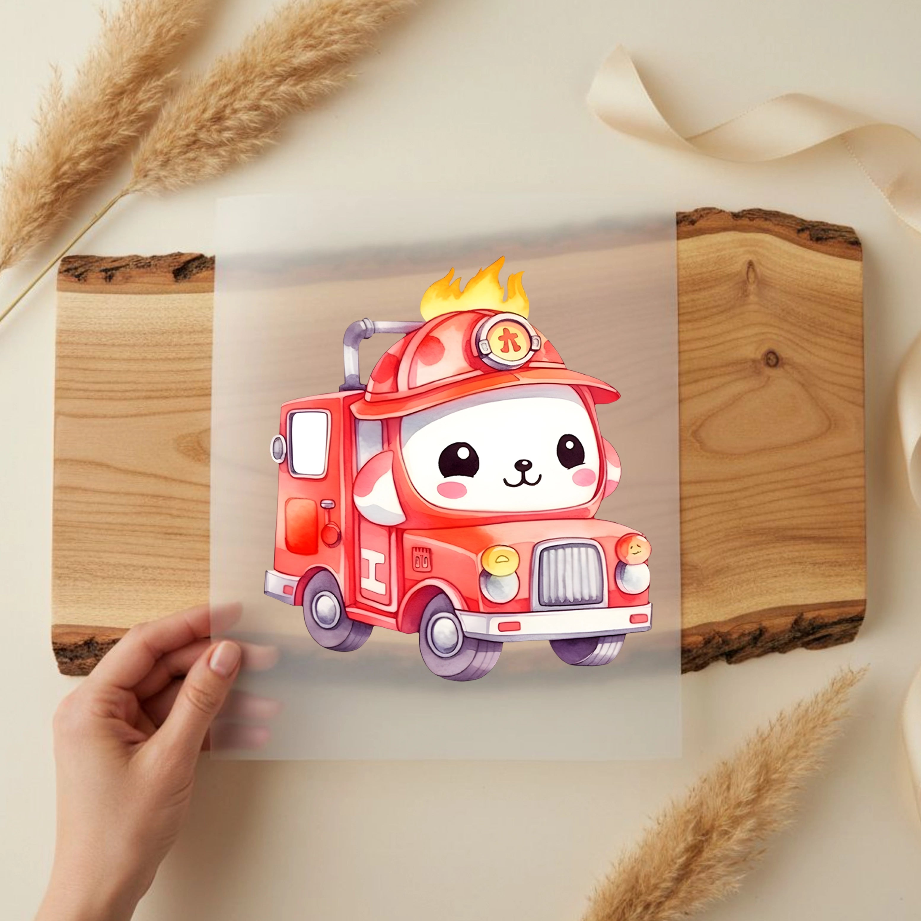 Bügelbild Feuerwehr Baby