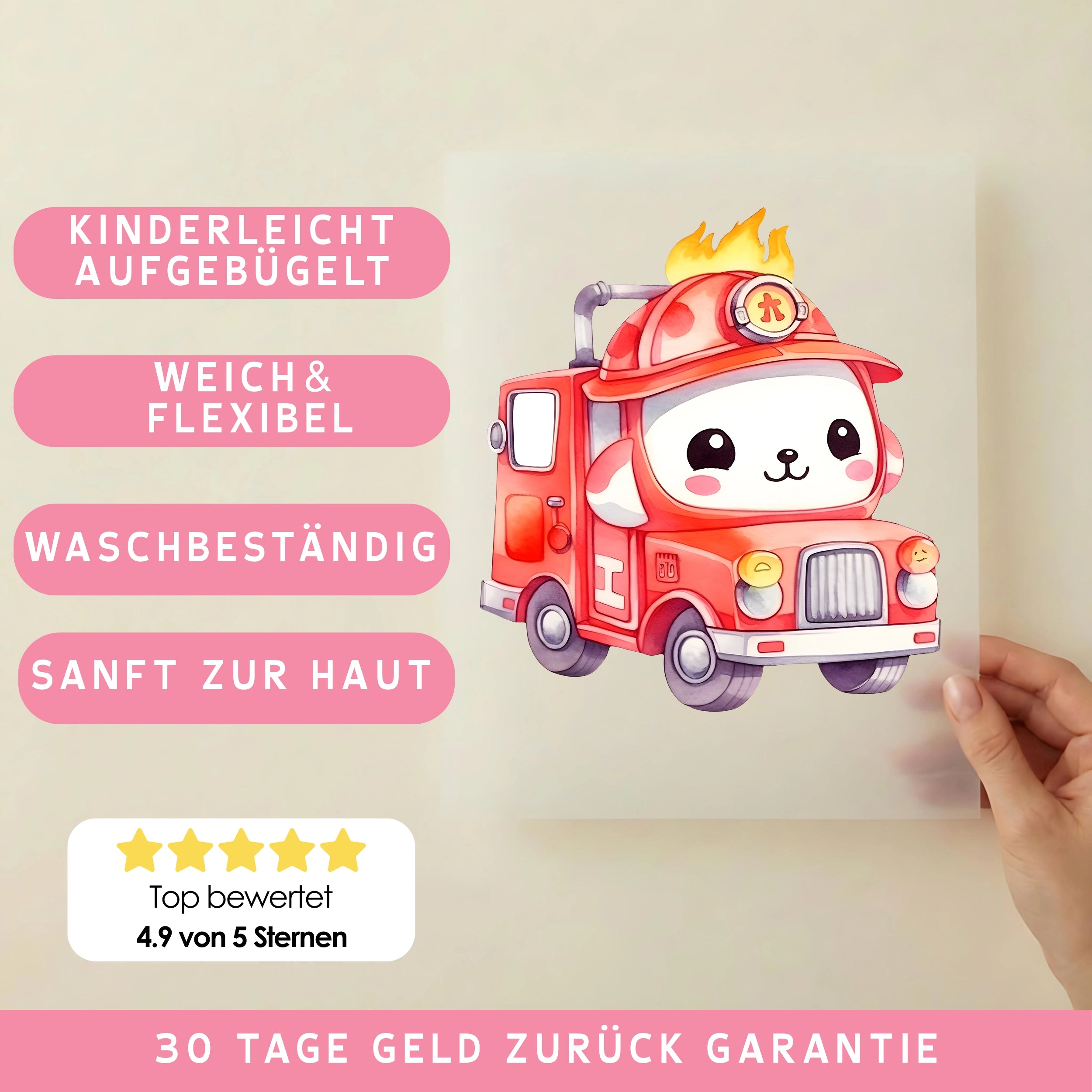 Bügelbild Feuerwehr Baby