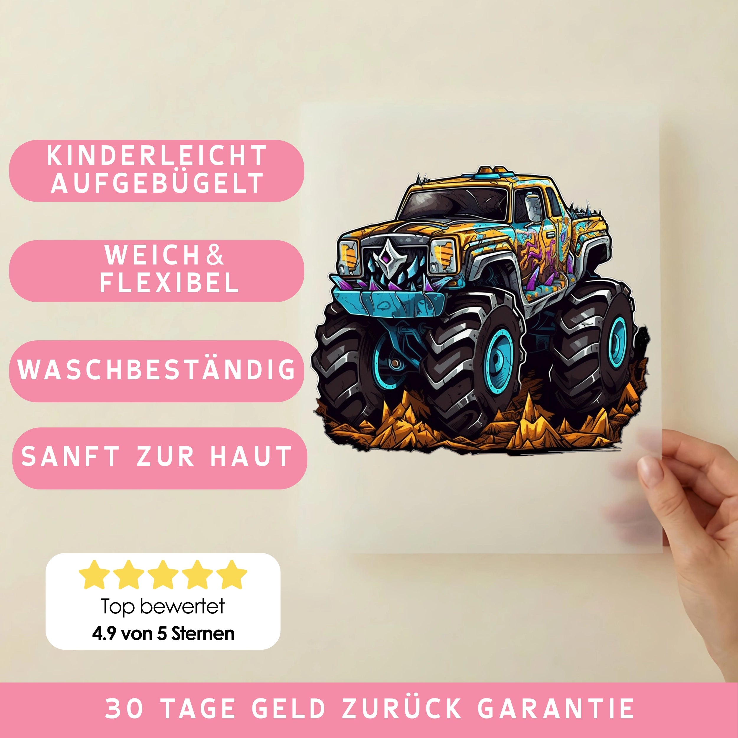 Bügelbild Monstertruck Titan Crusher