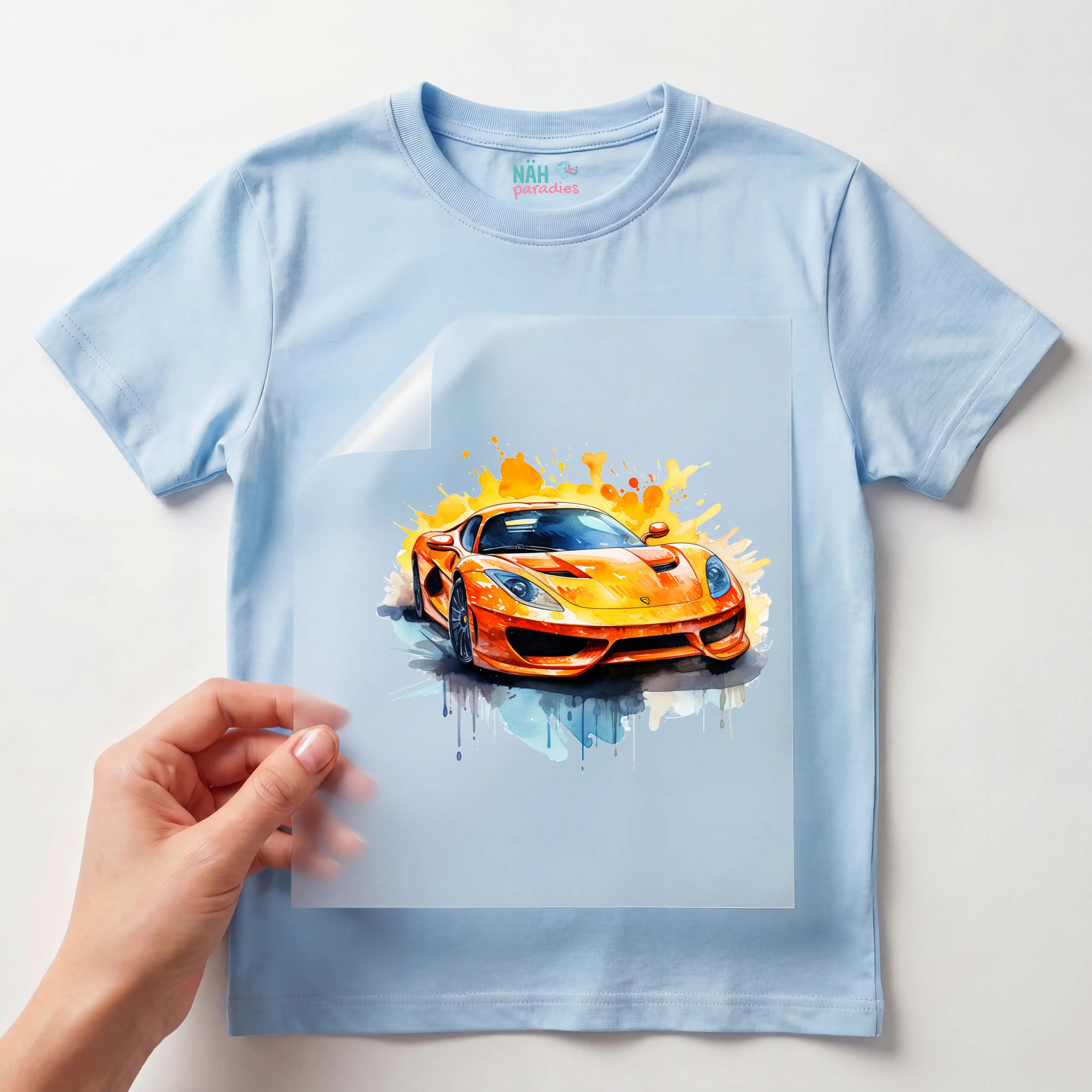 Bügelbild Rennauto