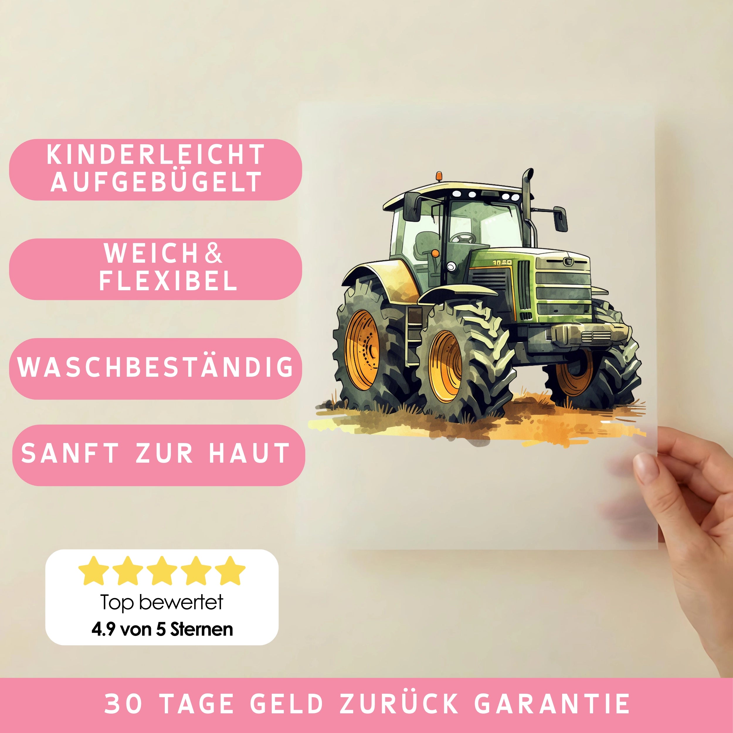 Bügelbild Traktor