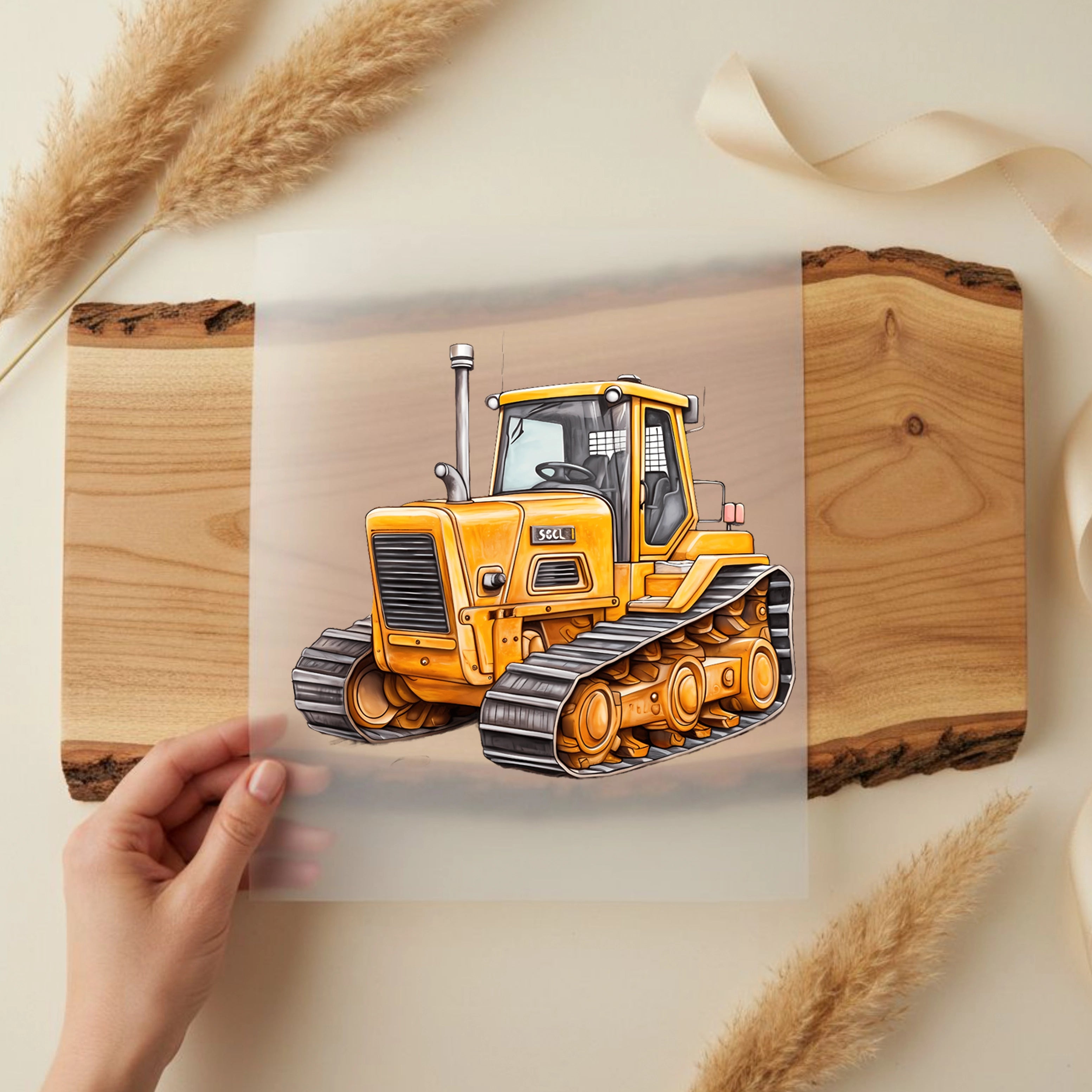 Bügelbild Raupentraktor