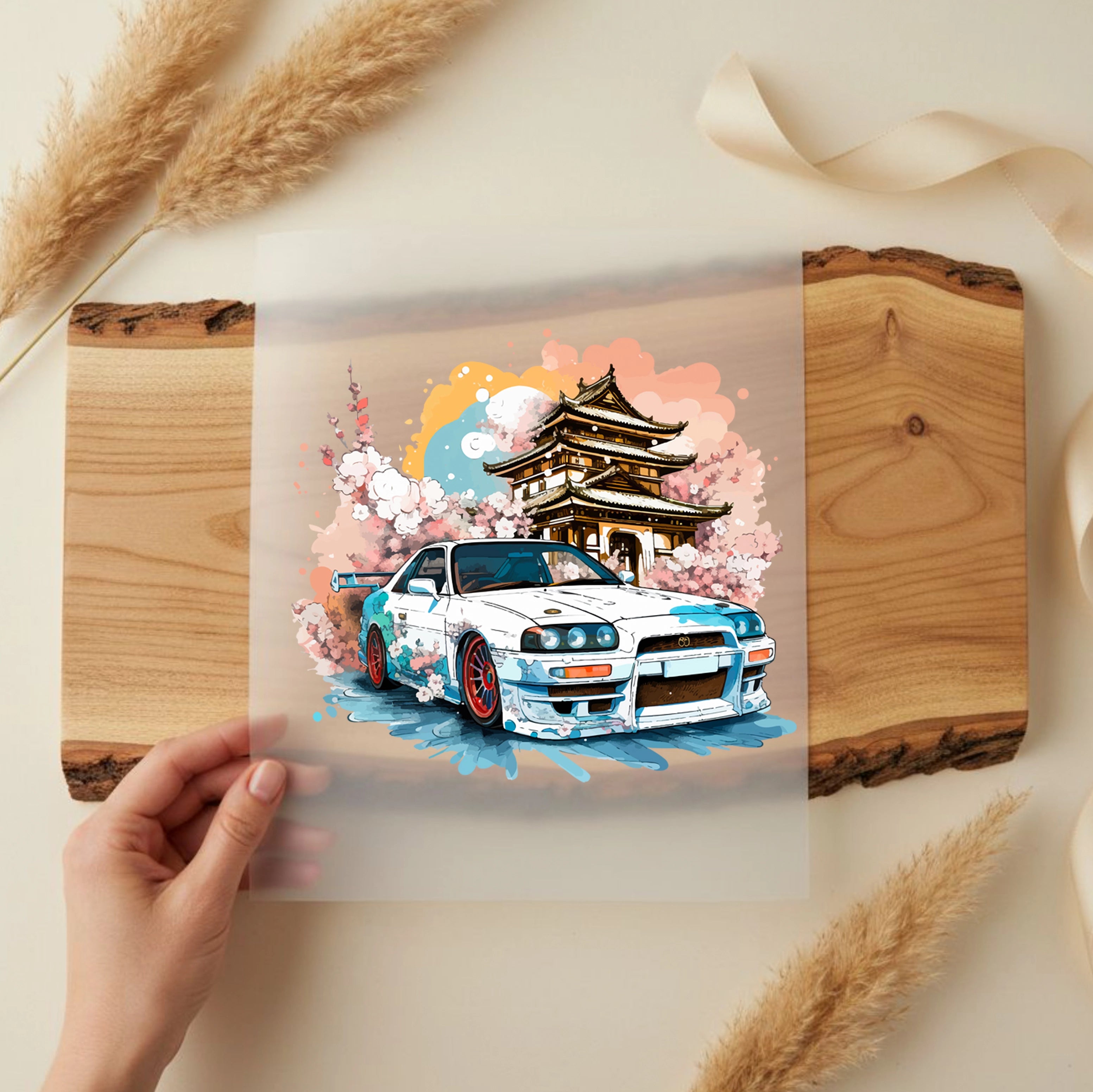 Bügelbild Rennwagen Asia Race