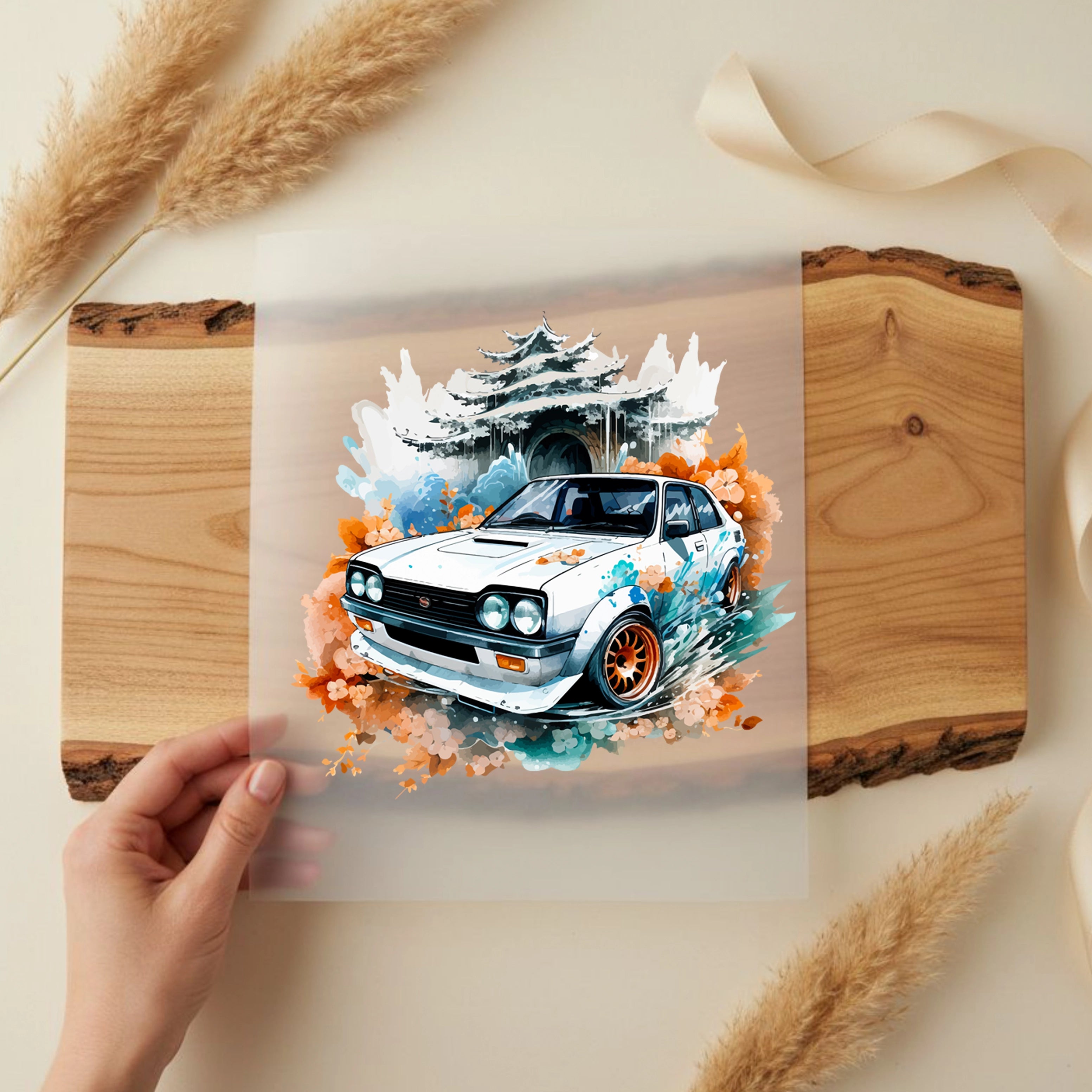 Bügelbild Rennwagen Tuning