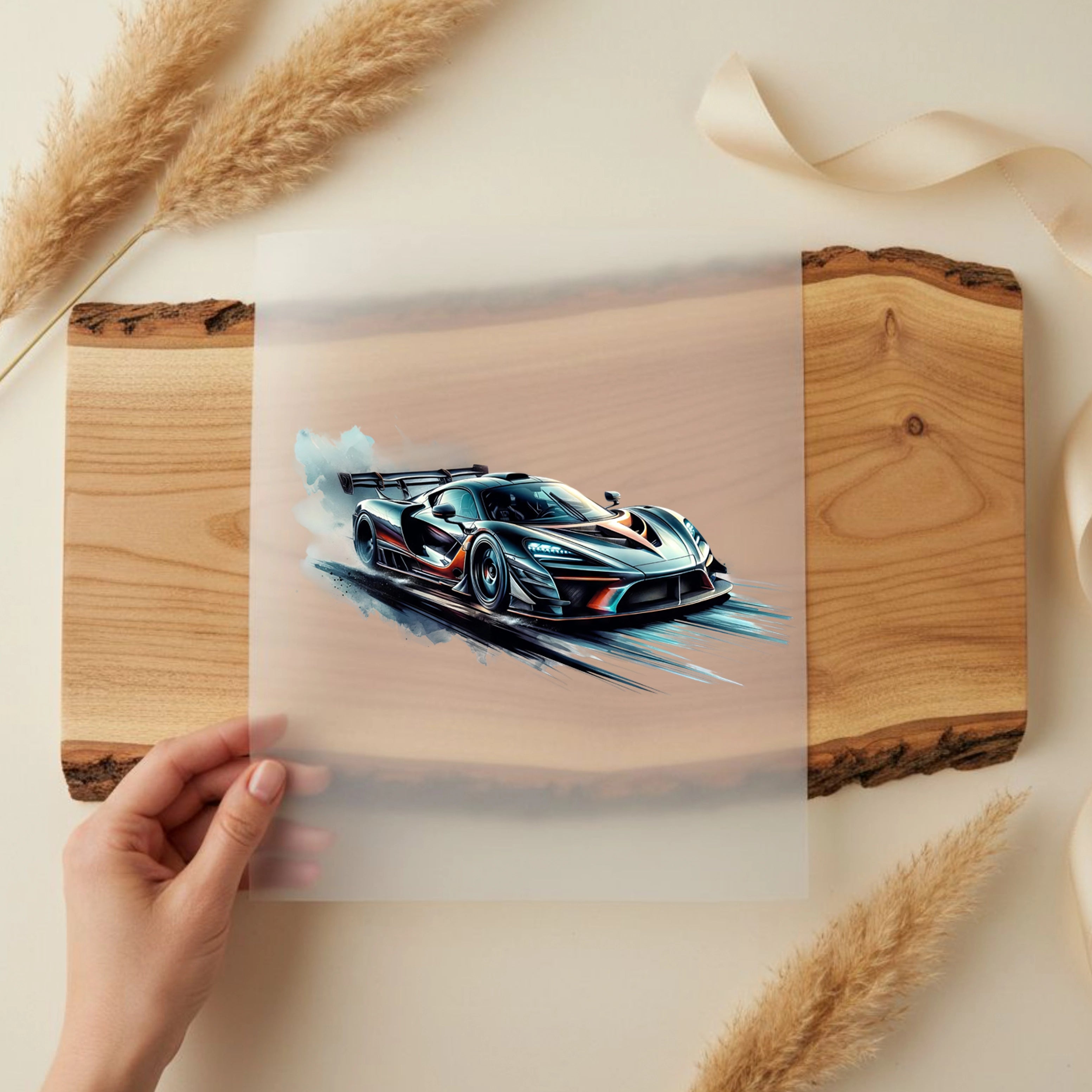 Bügelbild Rennauto Turboschatten