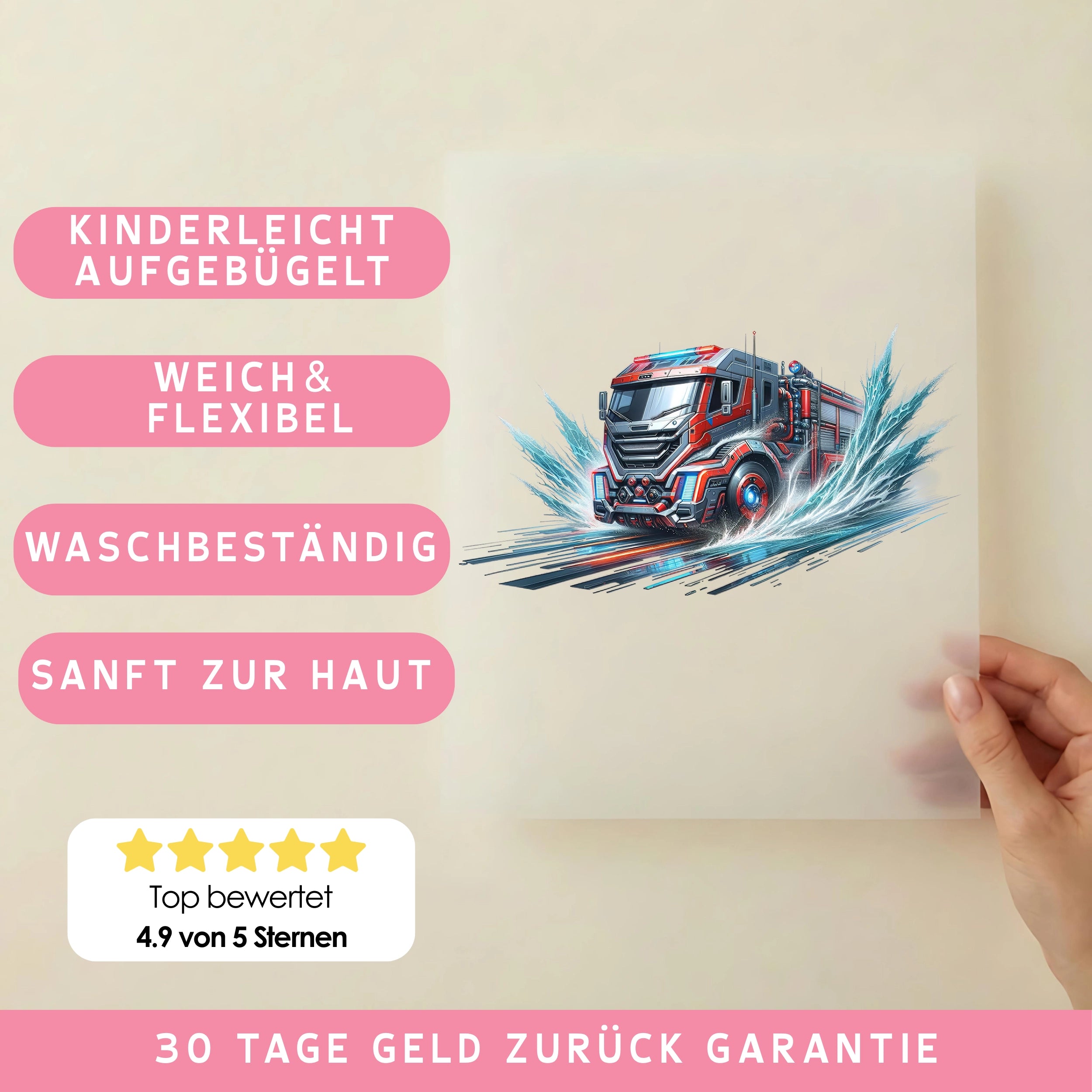 Bügelbild Future Feuerwehr Wasserhelden