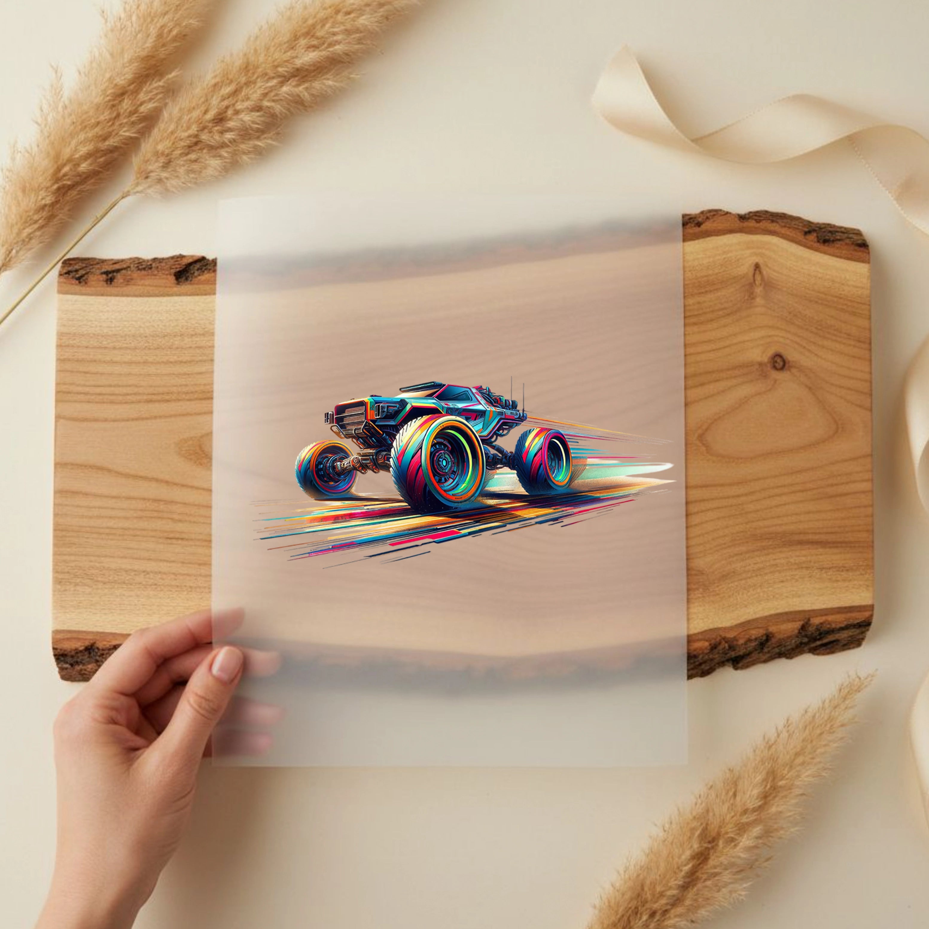 Bügelbild Rainbow Racer Truck