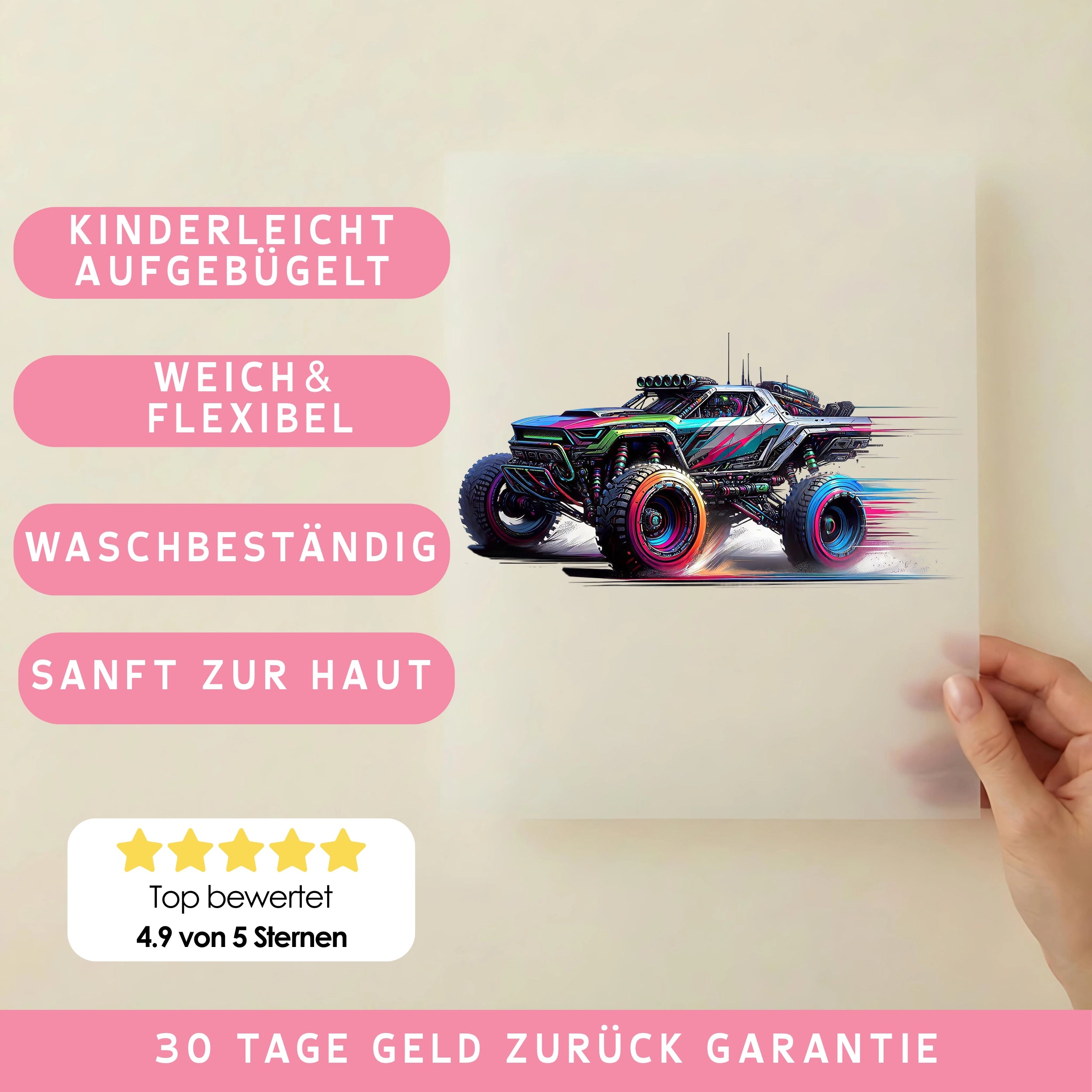 Bügelbild Splash Racer Truck