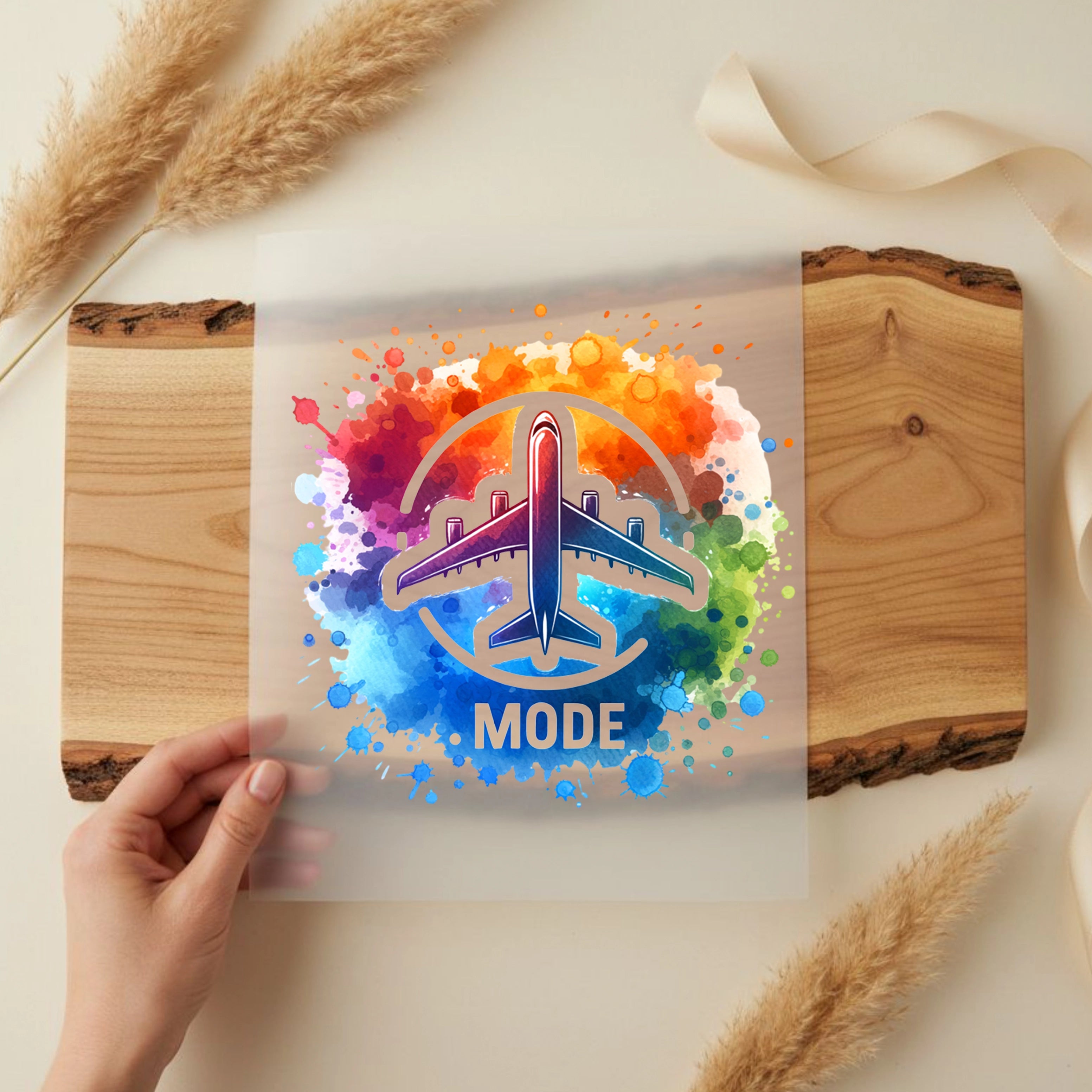 Bügelbild Flugmodus