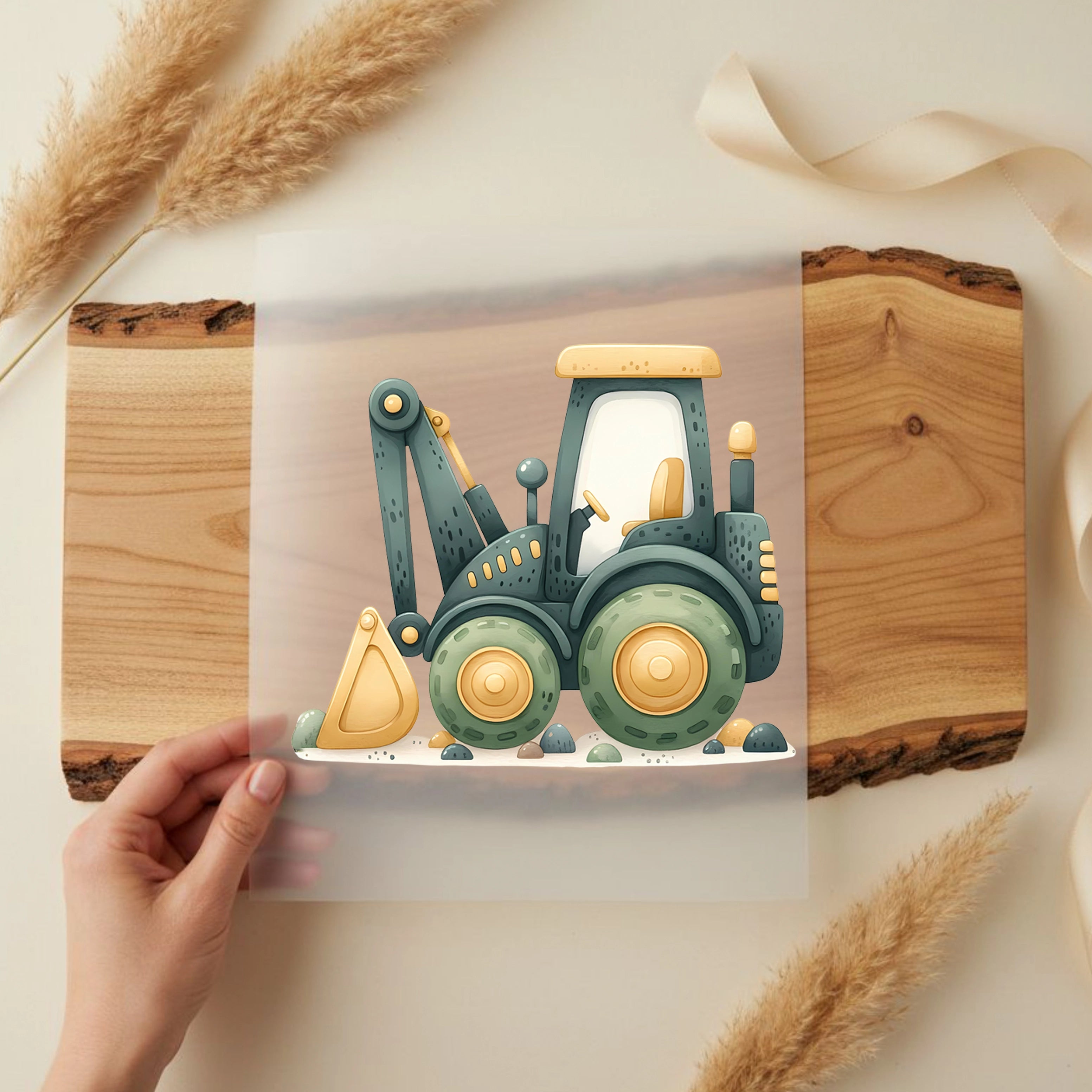 Bügelbild Buddel Bagger