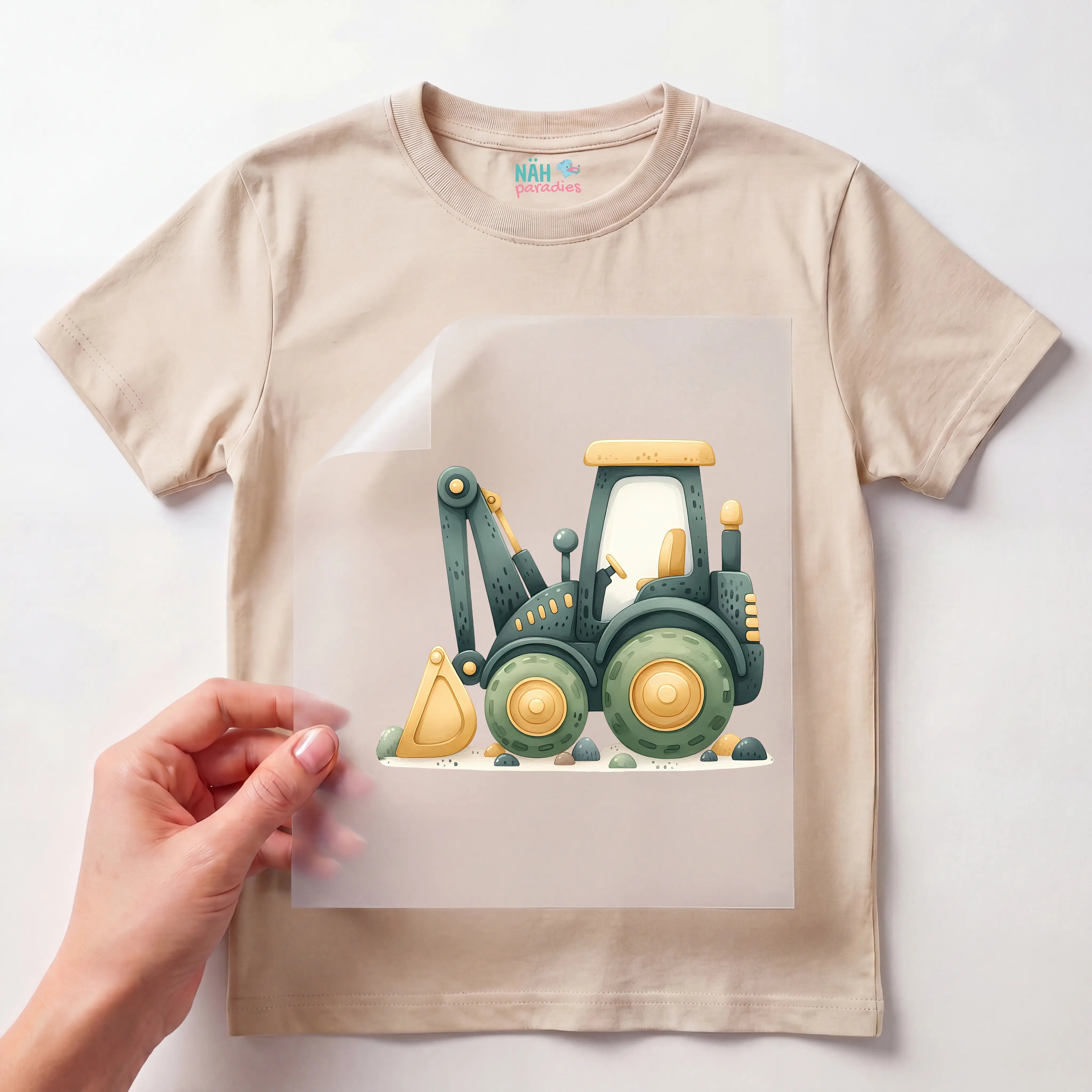 Bügelbild Buddel Bagger