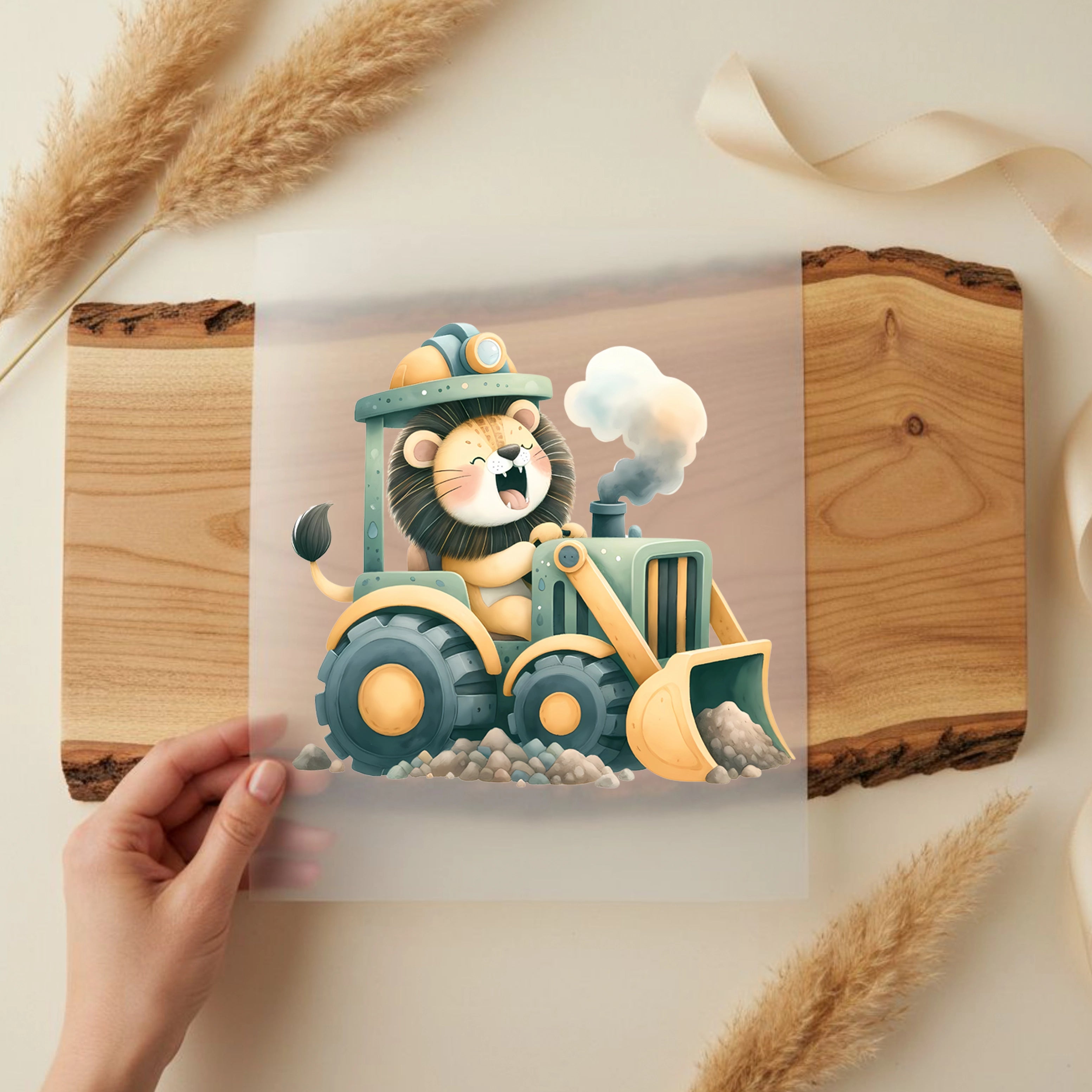 Bügelbild König der Baustelle