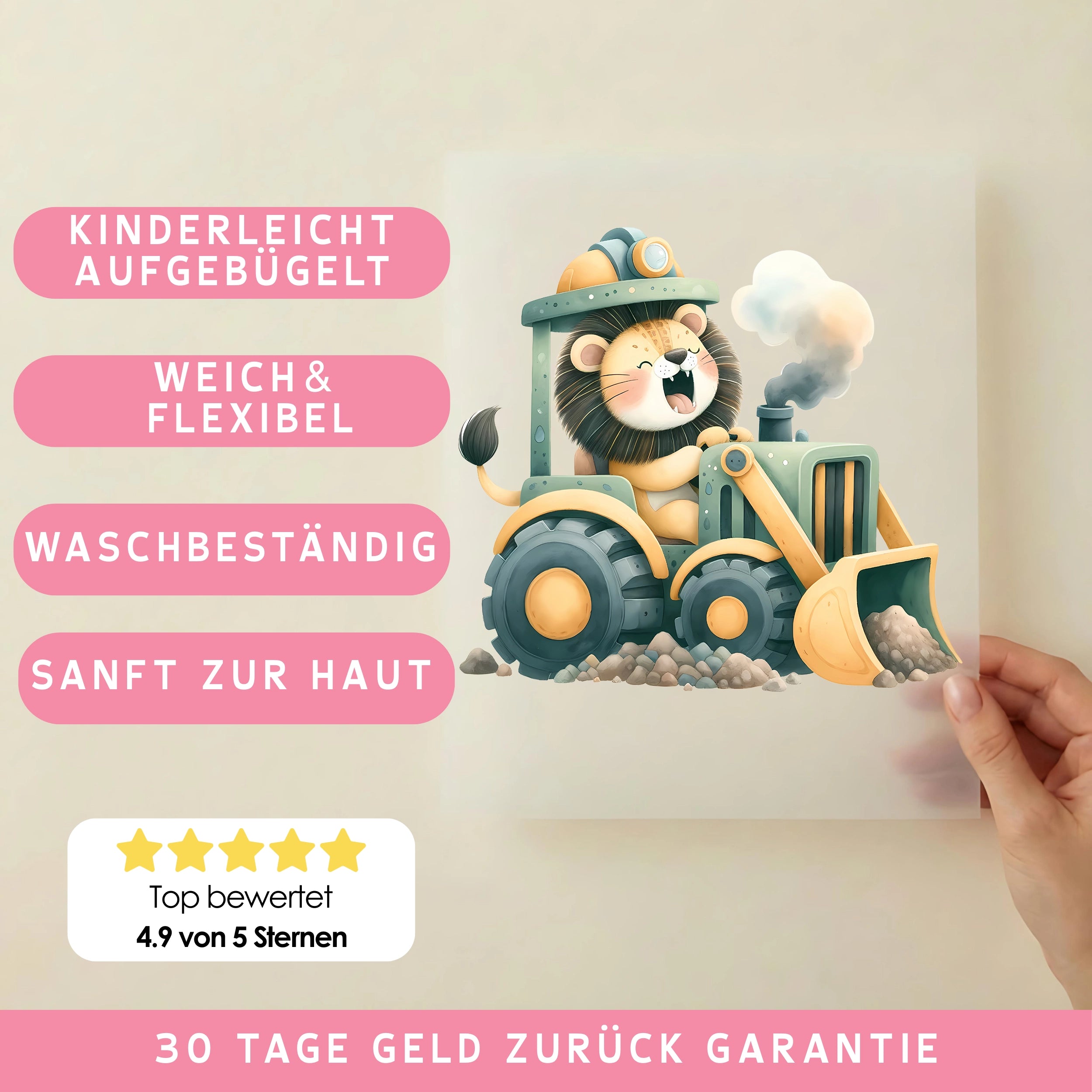 Bügelbild König der Baustelle