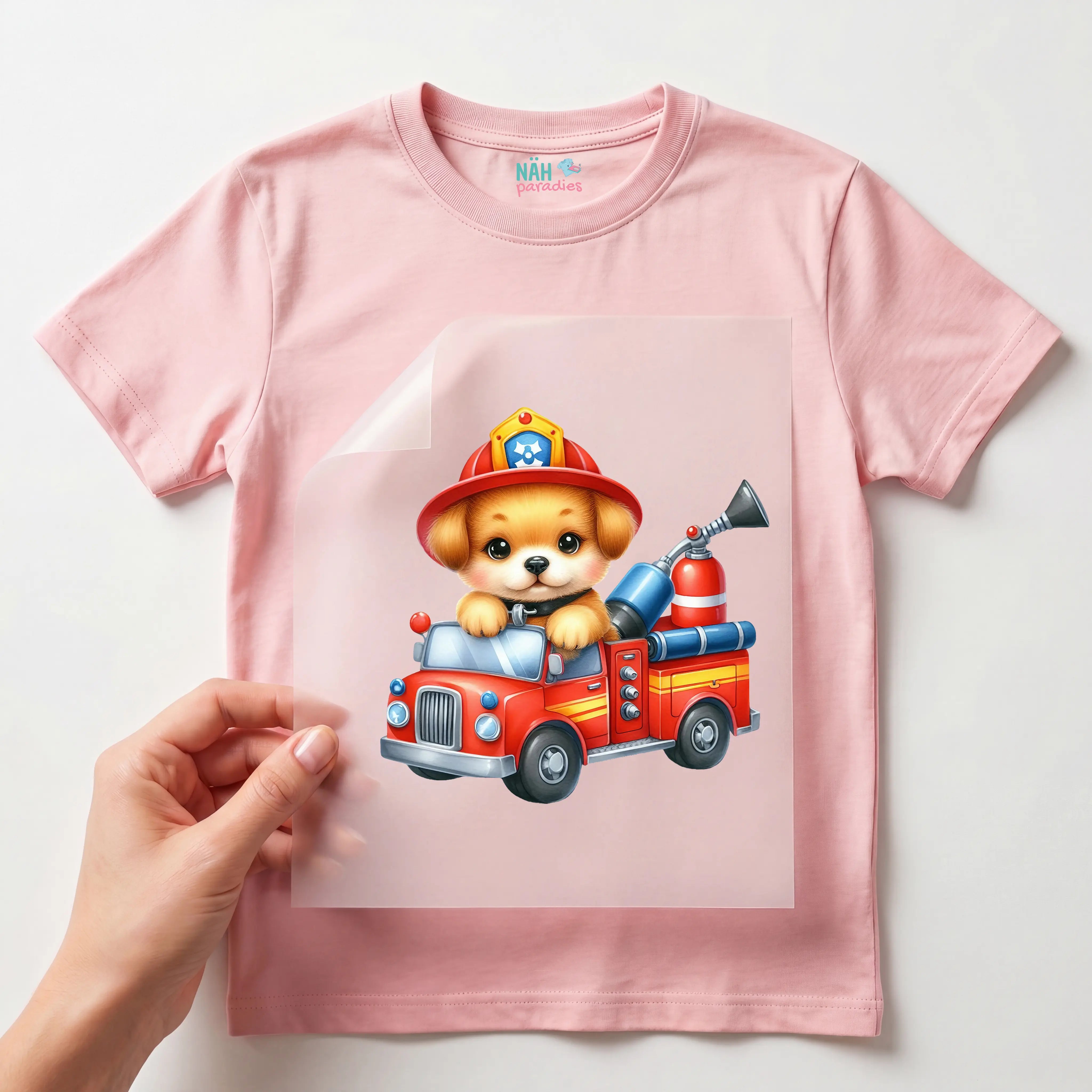 Bügelbild Feuerwehrhund Löschmeister Benny