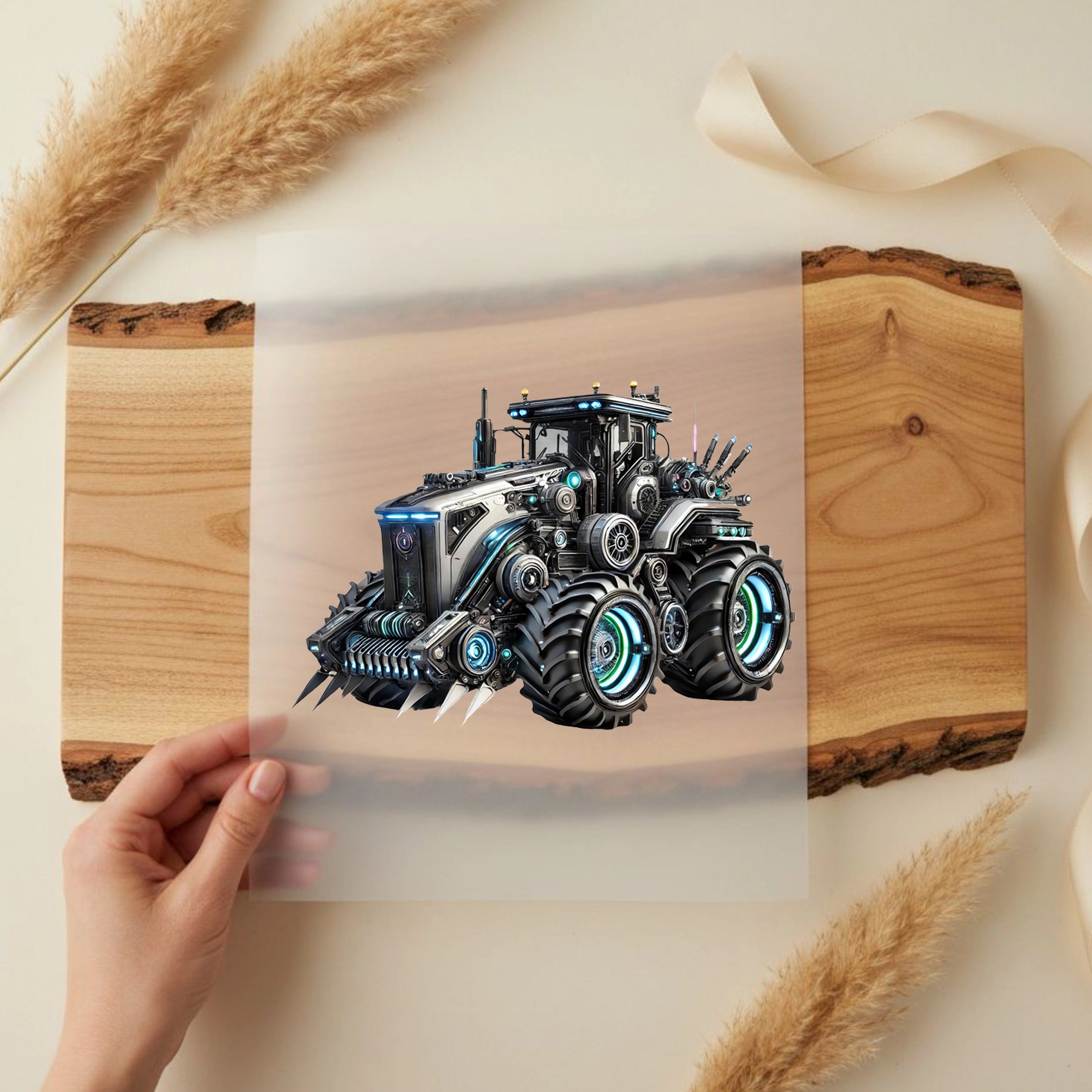 Bügelbild Traktor der Zukunft