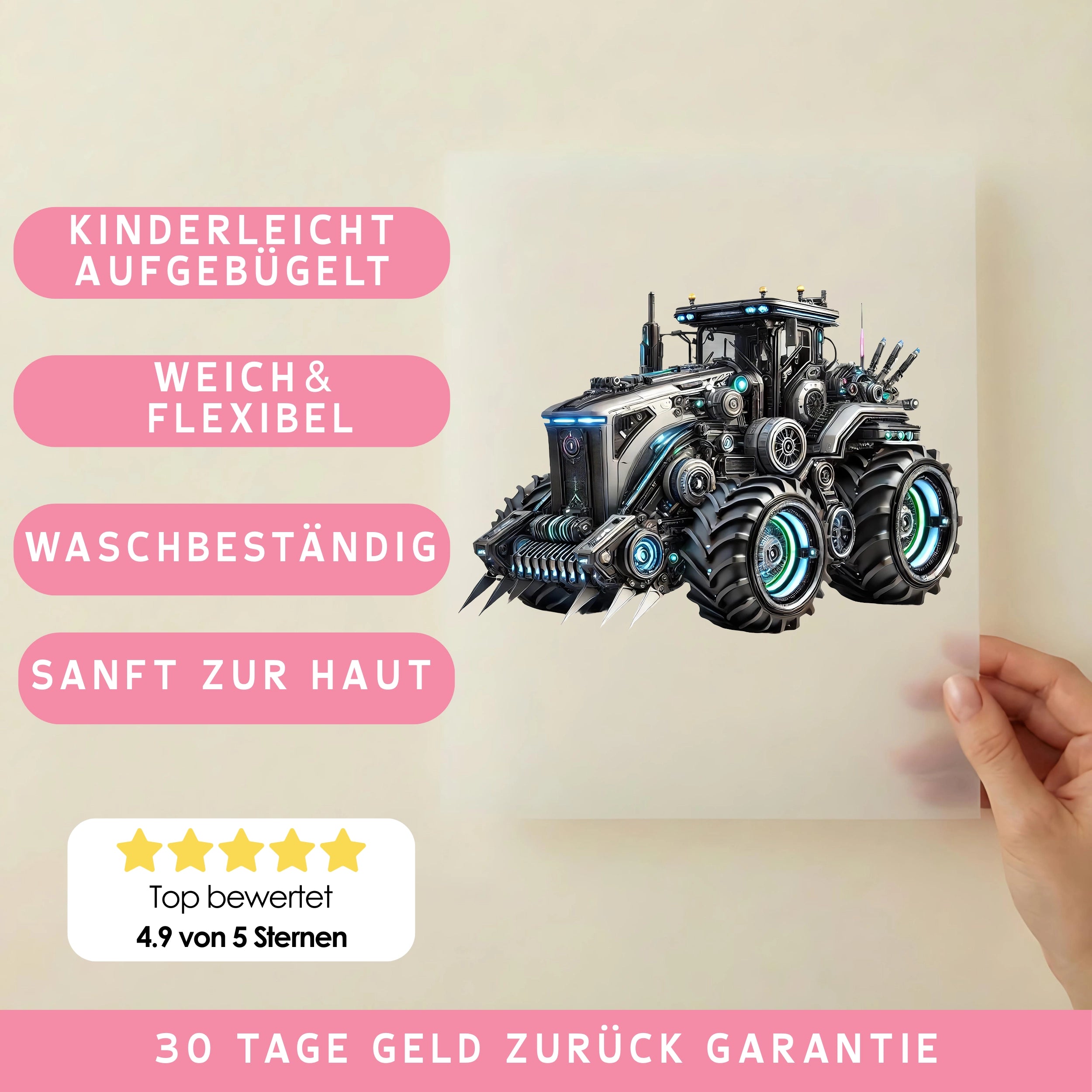 Bügelbild Traktor der Zukunft