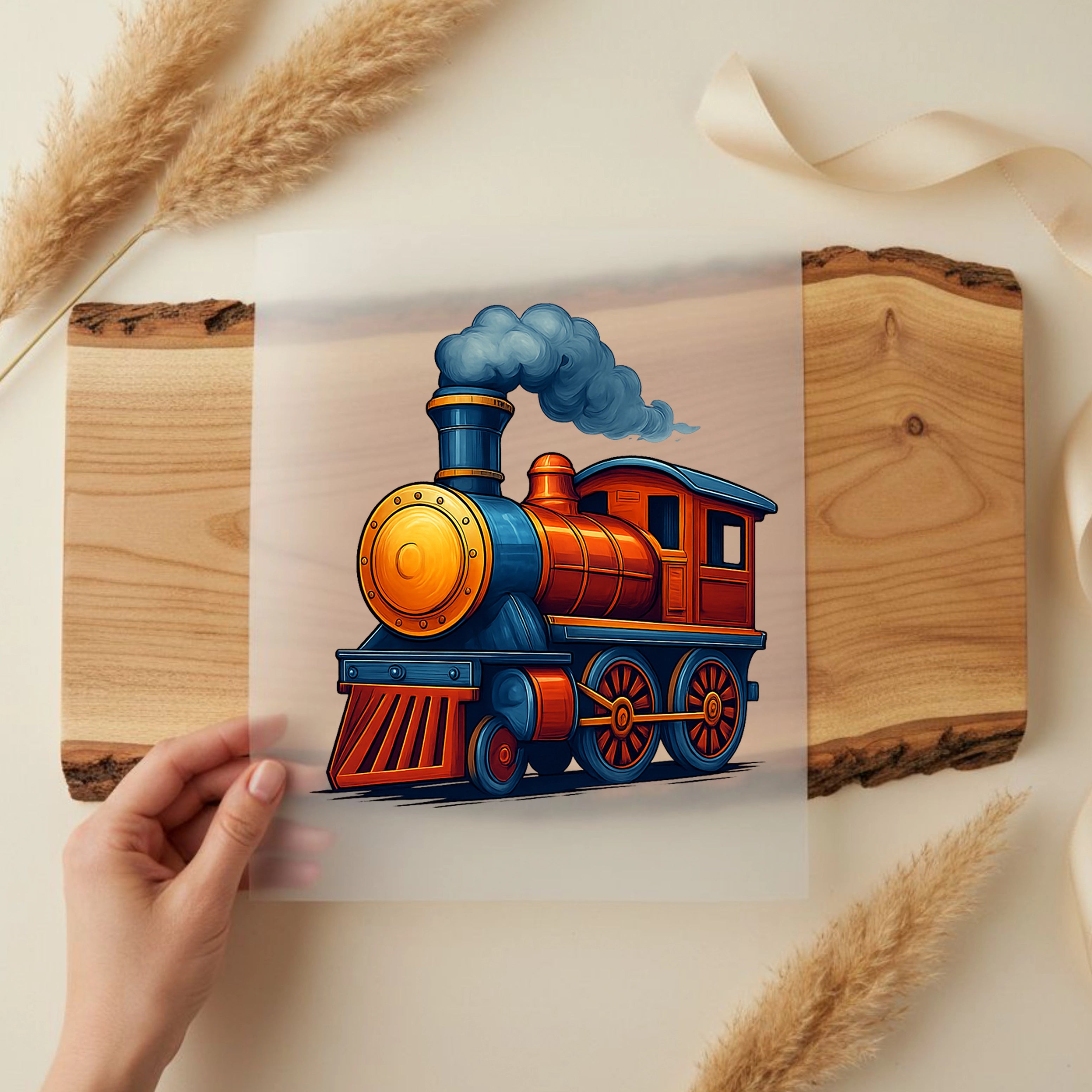 Bügelbild Zugabenteuer