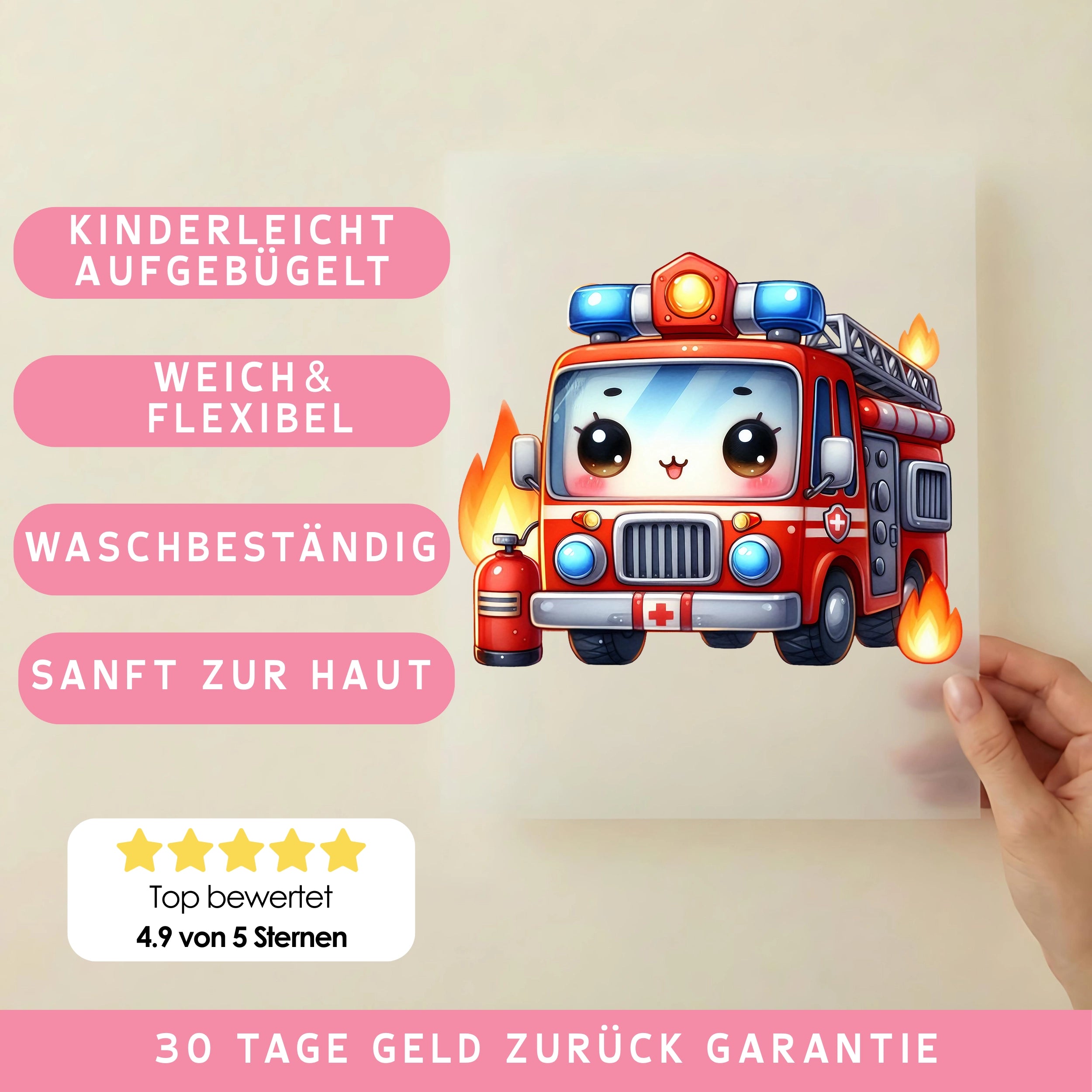 Bügelbild Feuerwehr Cutie