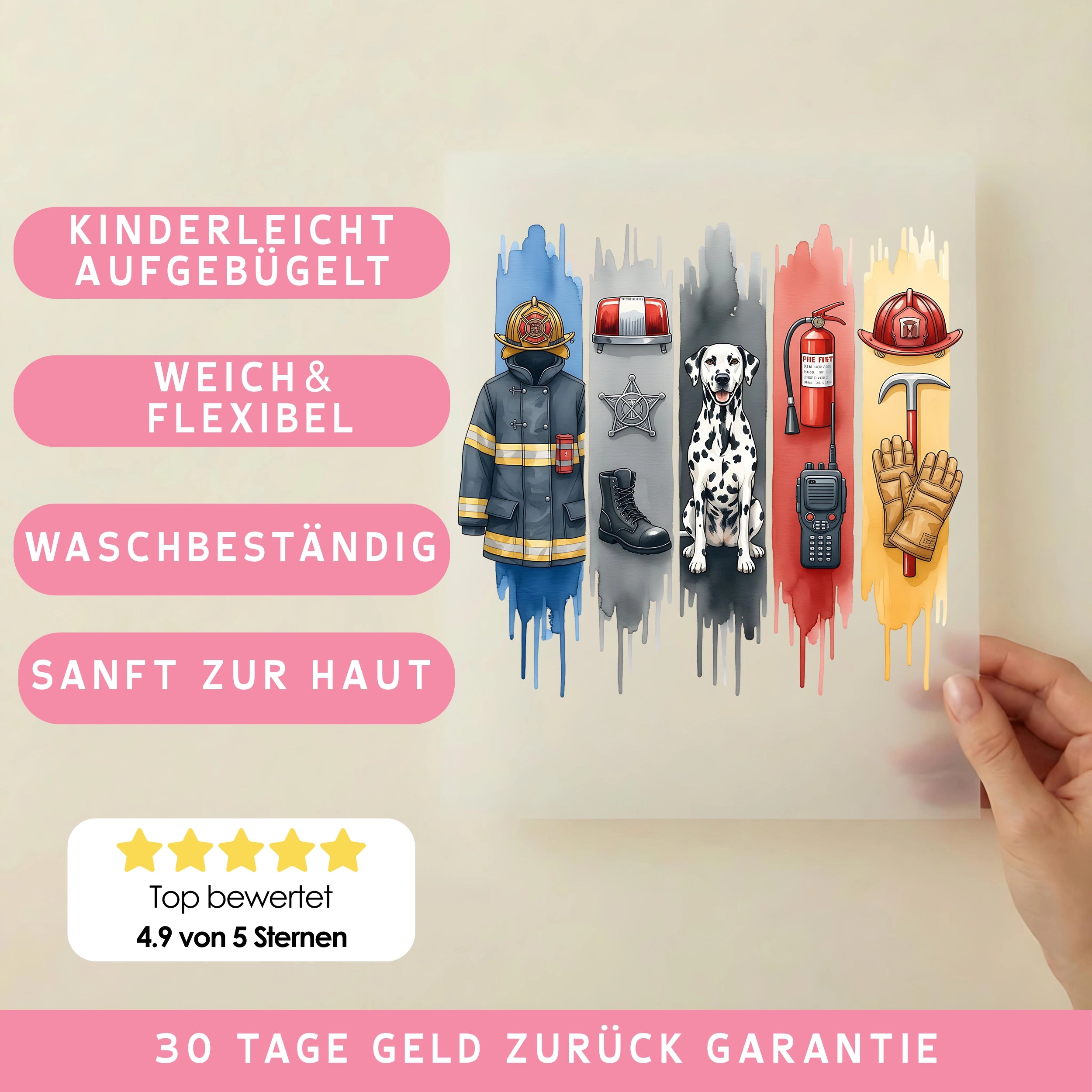 Bügelbild Feuerwehr Panel