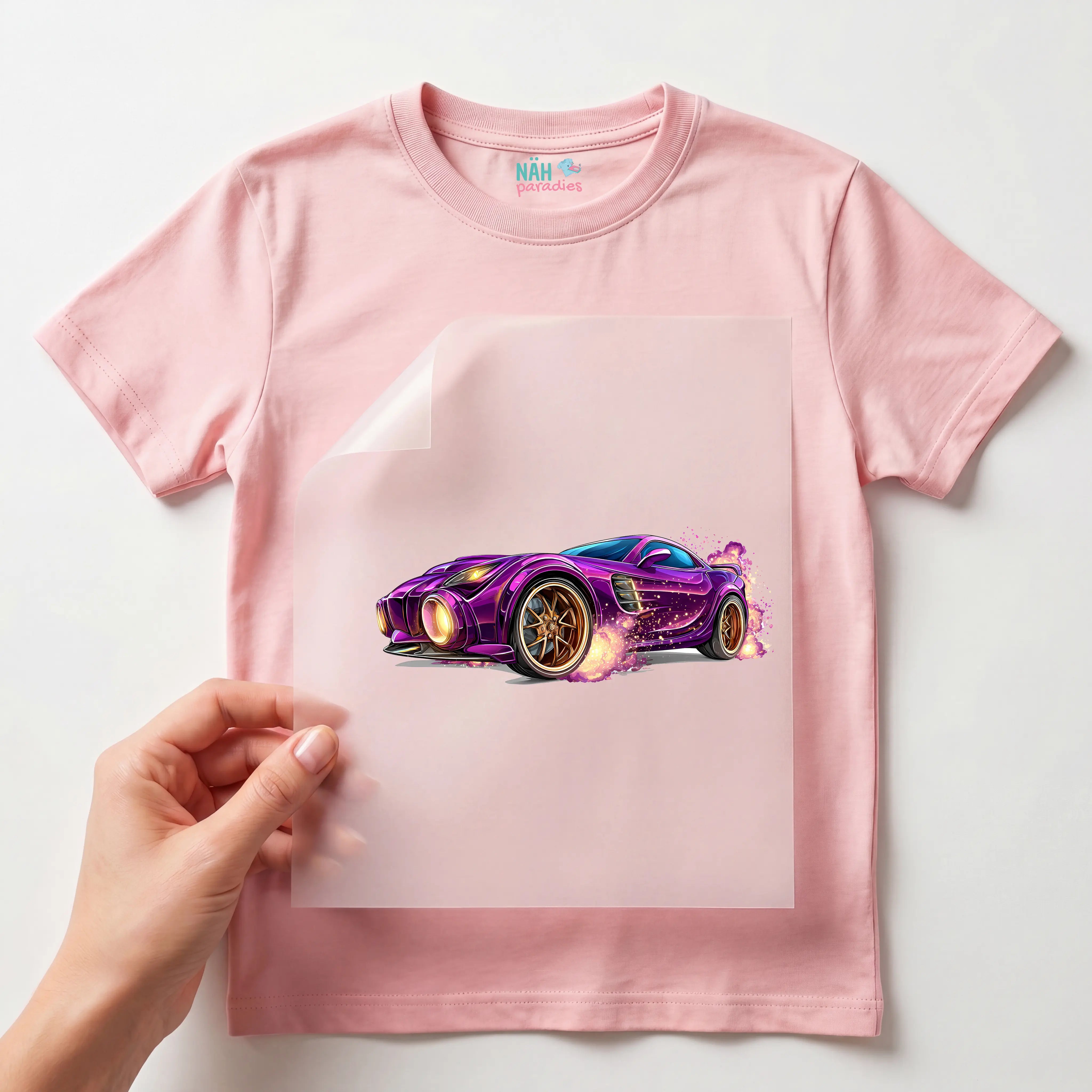 Bügelbild Auto Purple Drift King