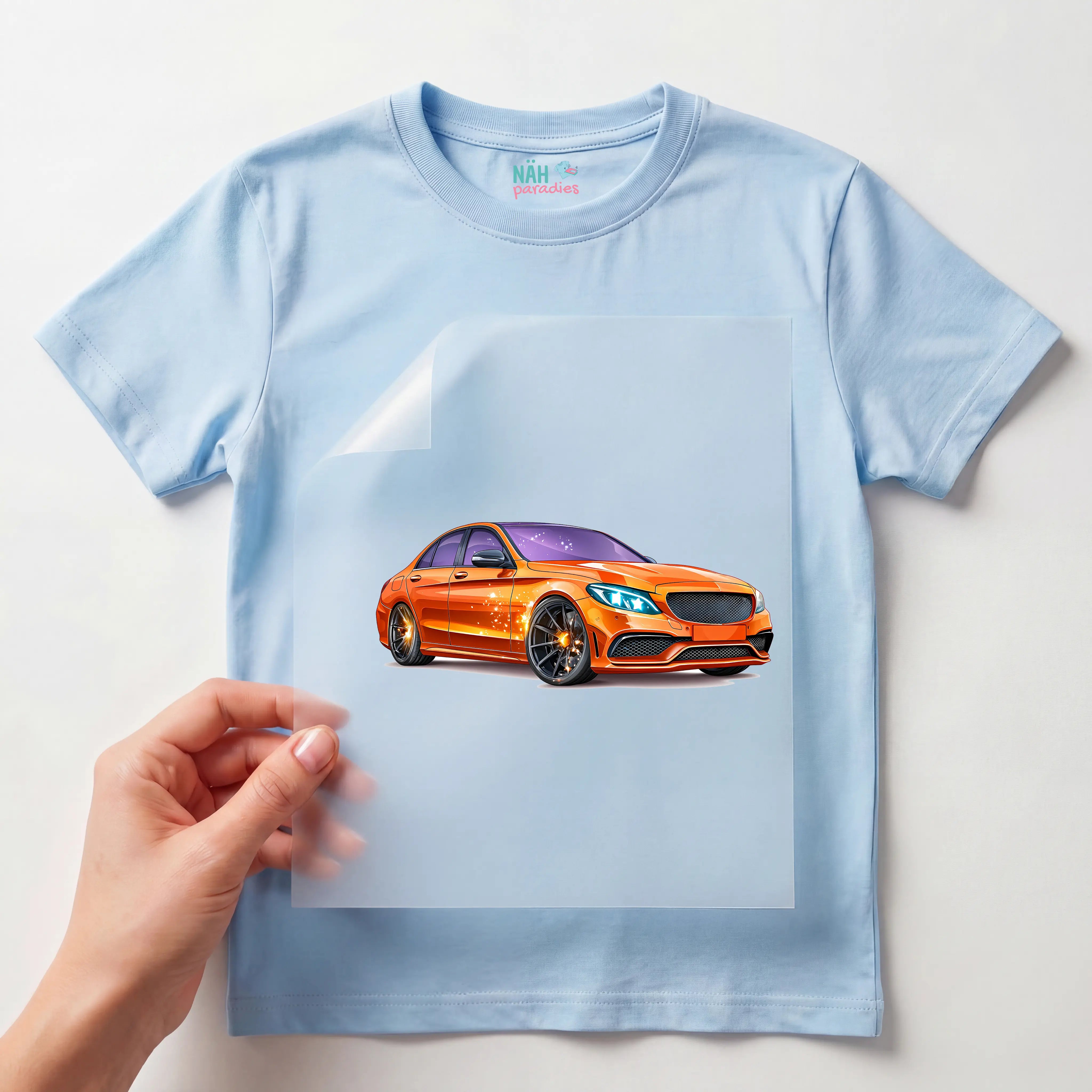 Bügelbild Auto Premium Flame Ride