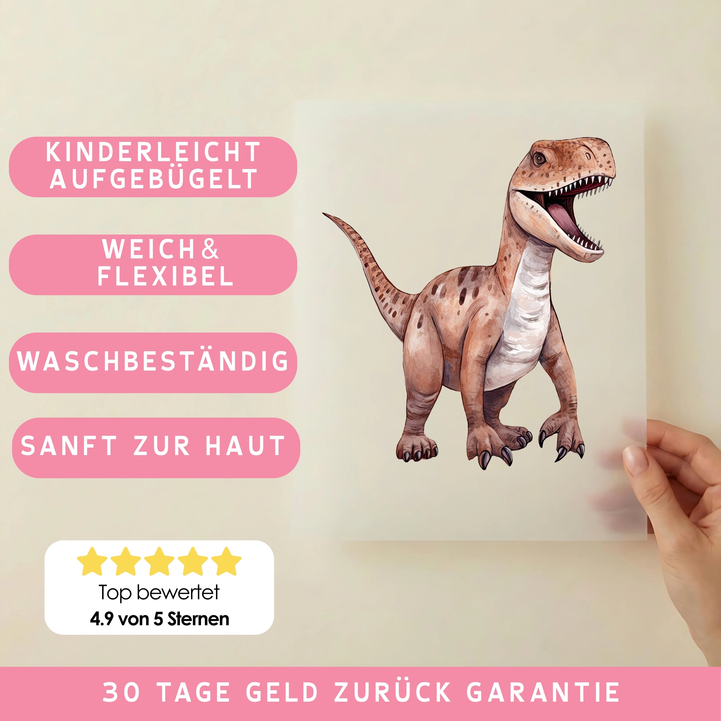 Bügelbild Dinosaurier