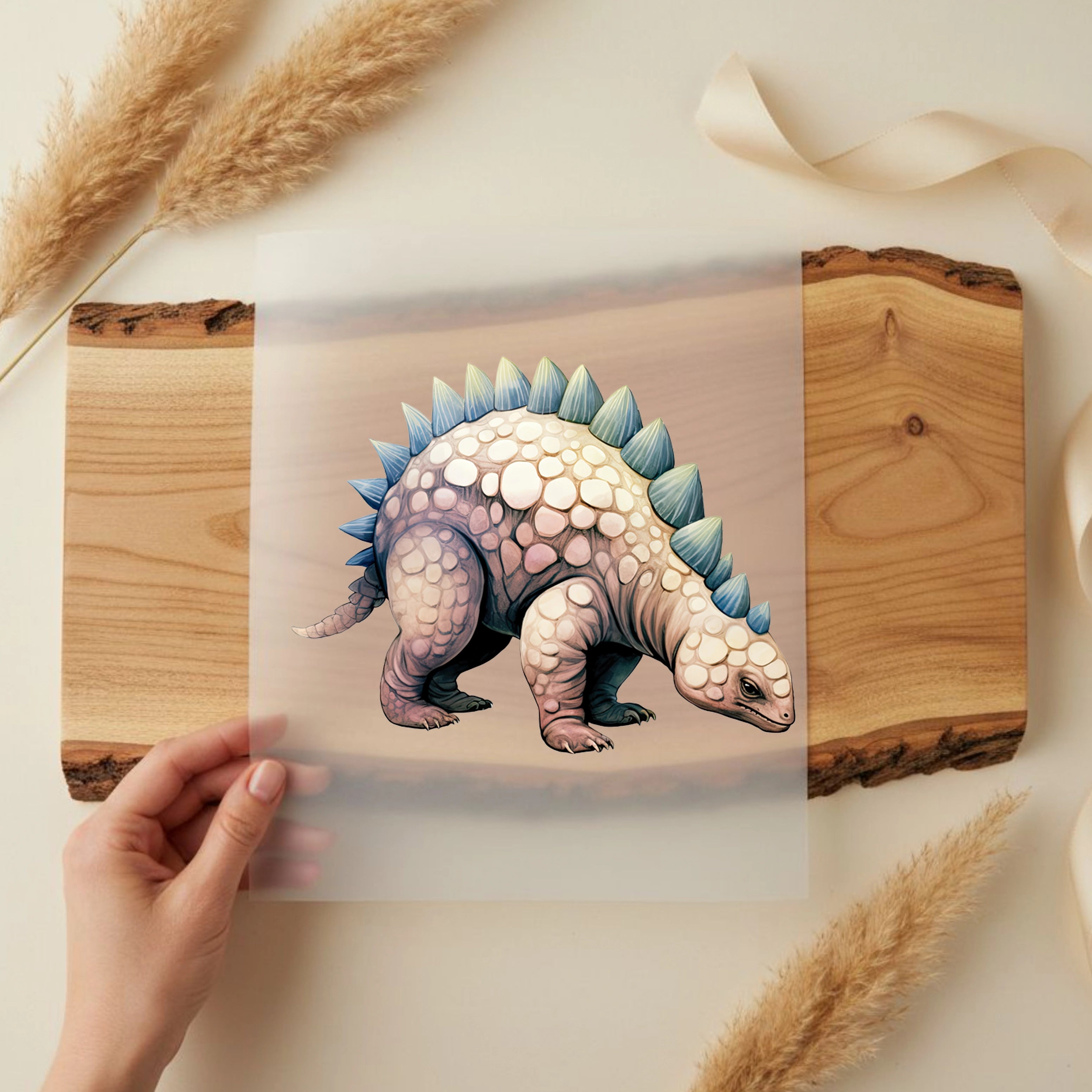 Bügelbild Dinosaurier Stegosaurus