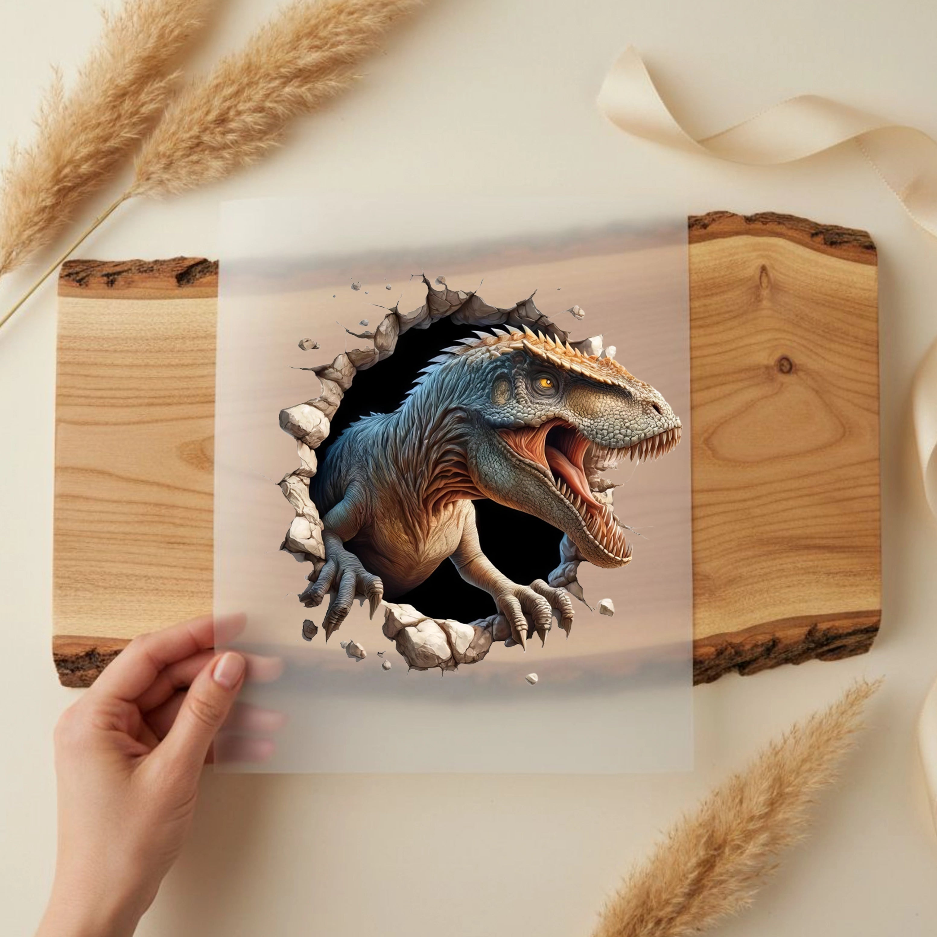 Bügelbild Dino Steinbrecher T-Rex